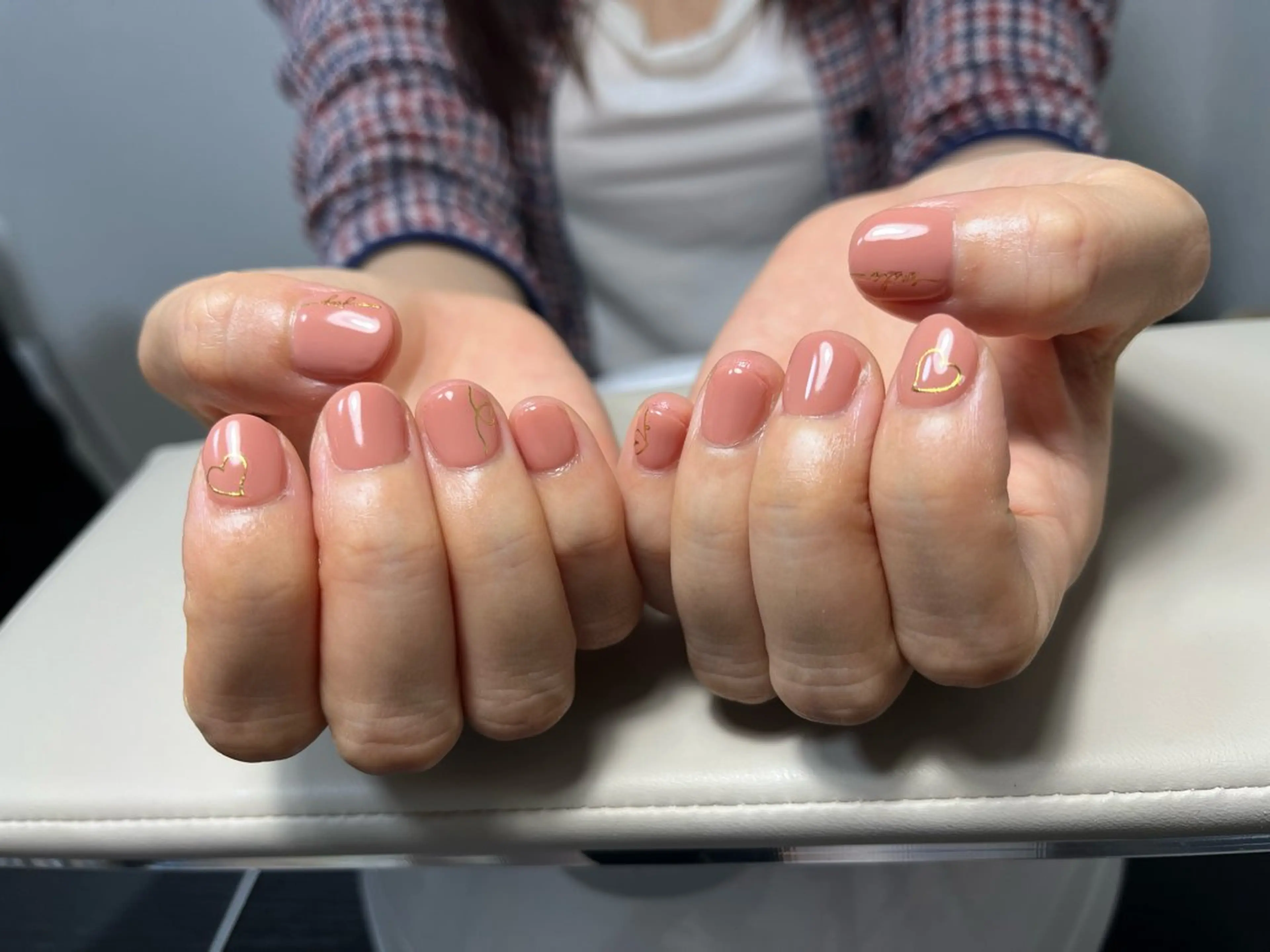 ネイル シンプルネイル HaneLab ꕤ︎︎·͜·のネイルデザイン