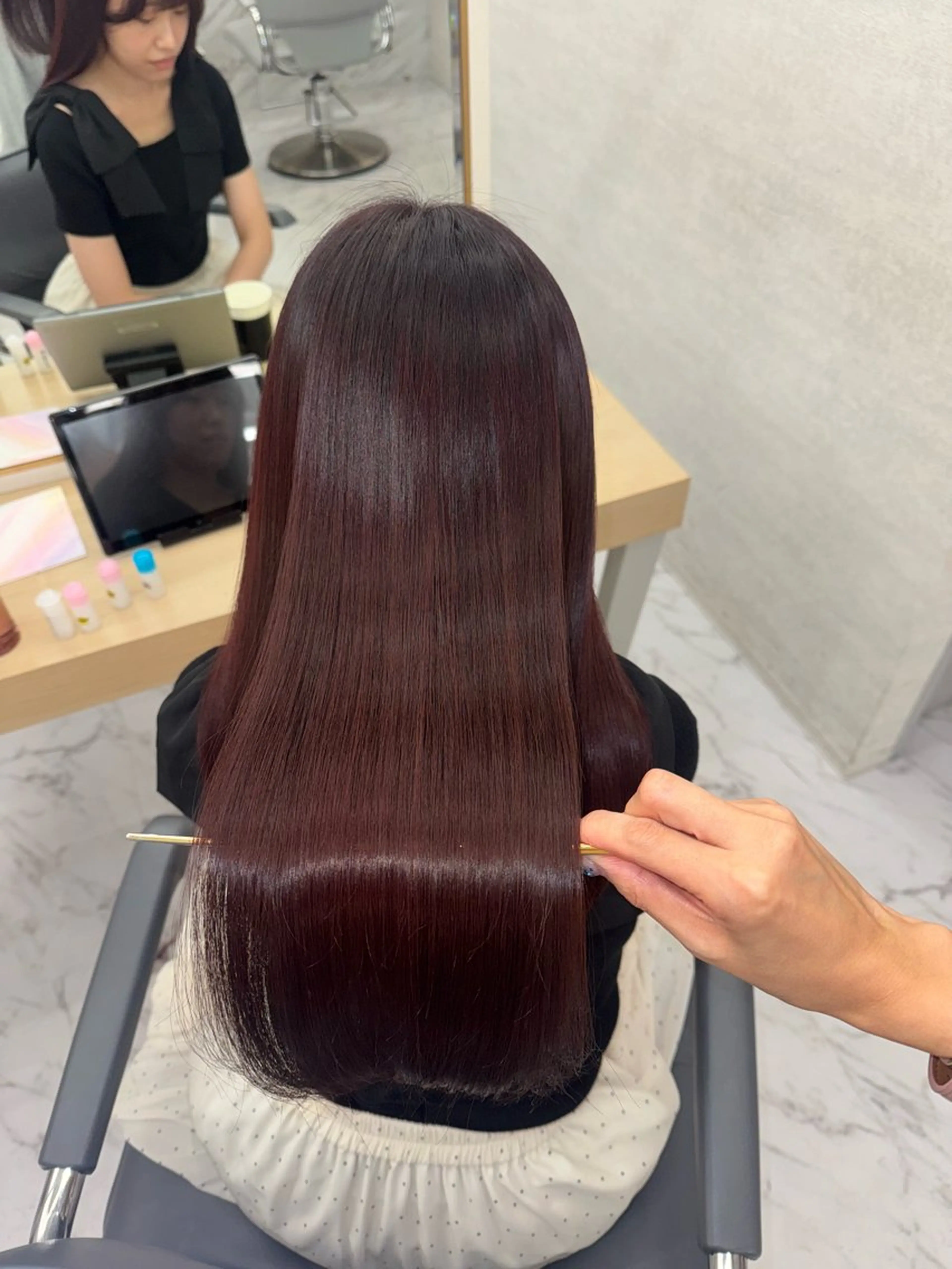 ロング 縮毛矯正 トリートメント ヘッドスパ 韓国/アイドルヘア 🎀みづきのヘアスタイル