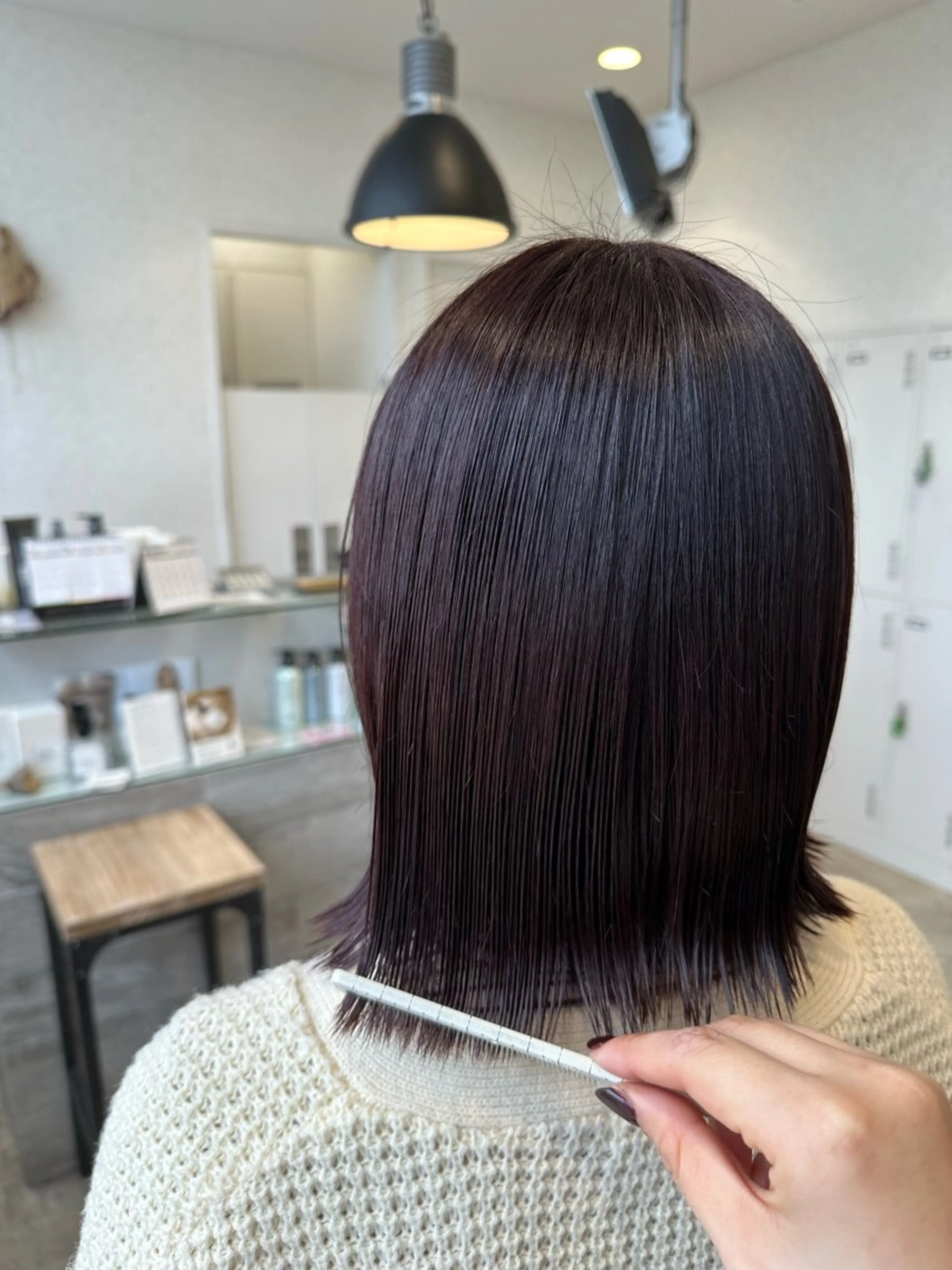 ミディアム カラー シールエクステ/ ブリーチカラーのヘアスタイル