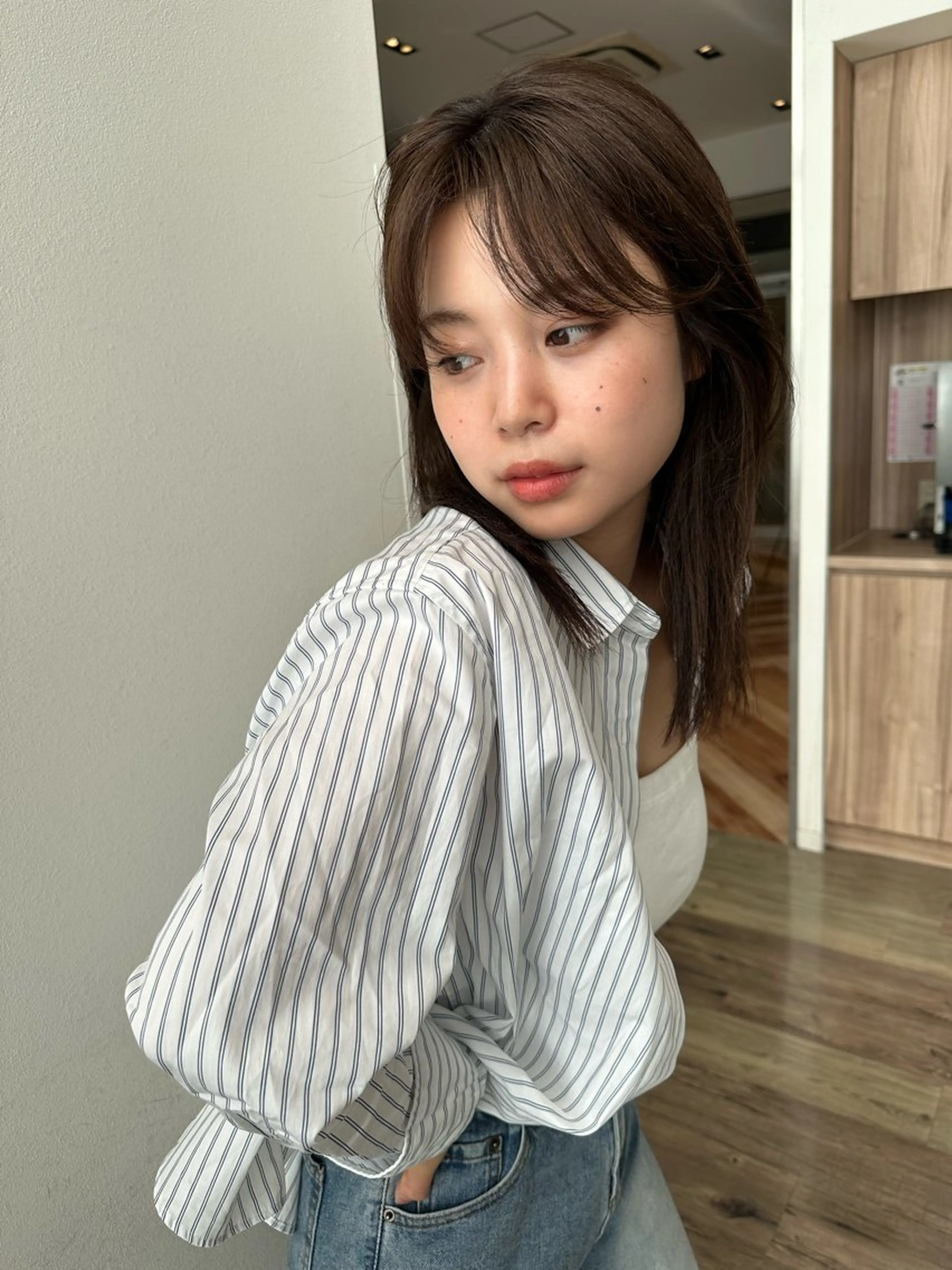 セミロング カラー K-two谷町❄️ hinaのヘアスタイル