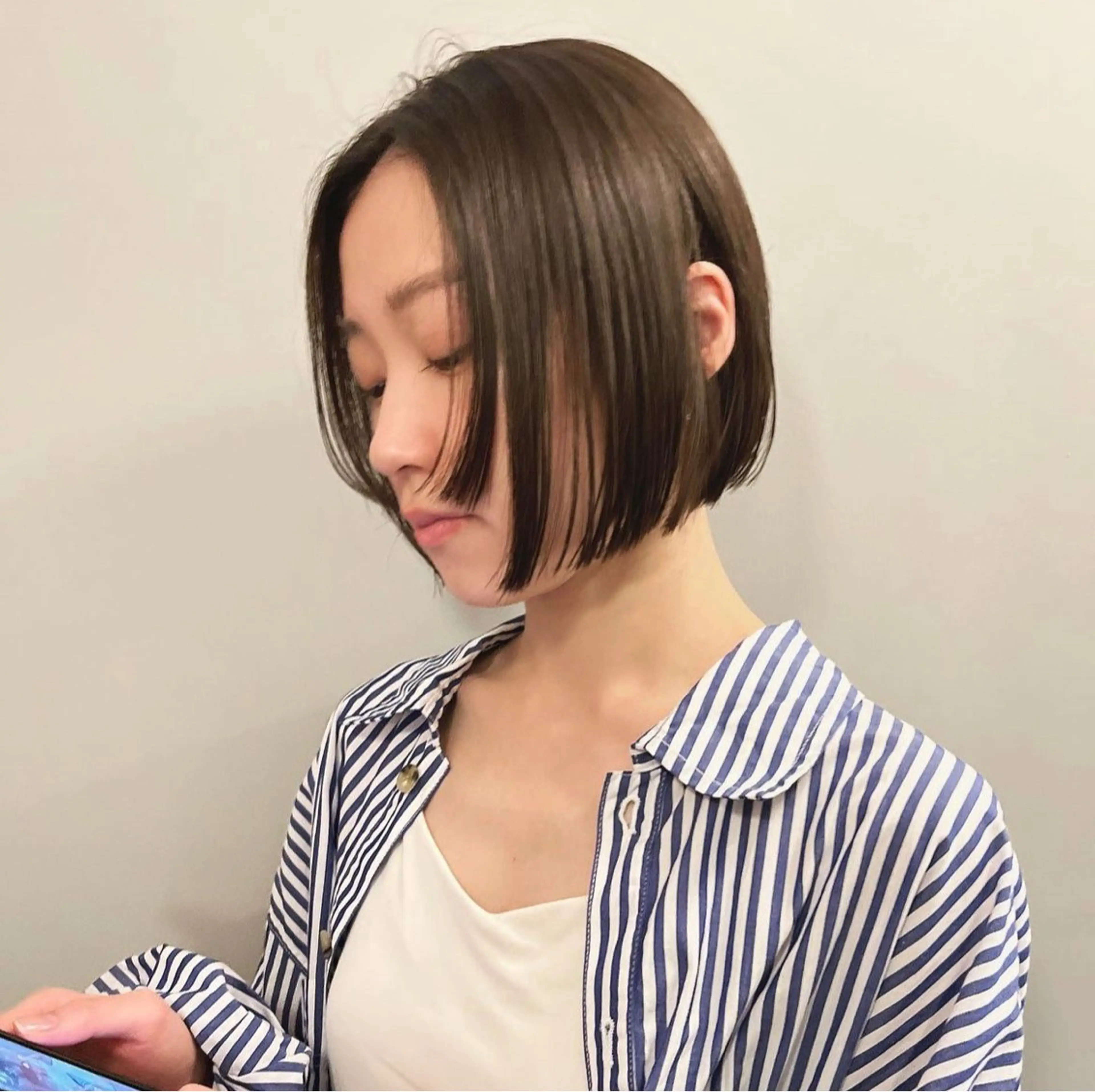 ミディアム ボブ 顔周りカット レイヤーカット 渋谷/原宿/メンズ/ コヤマトモヤのヘアスタイル