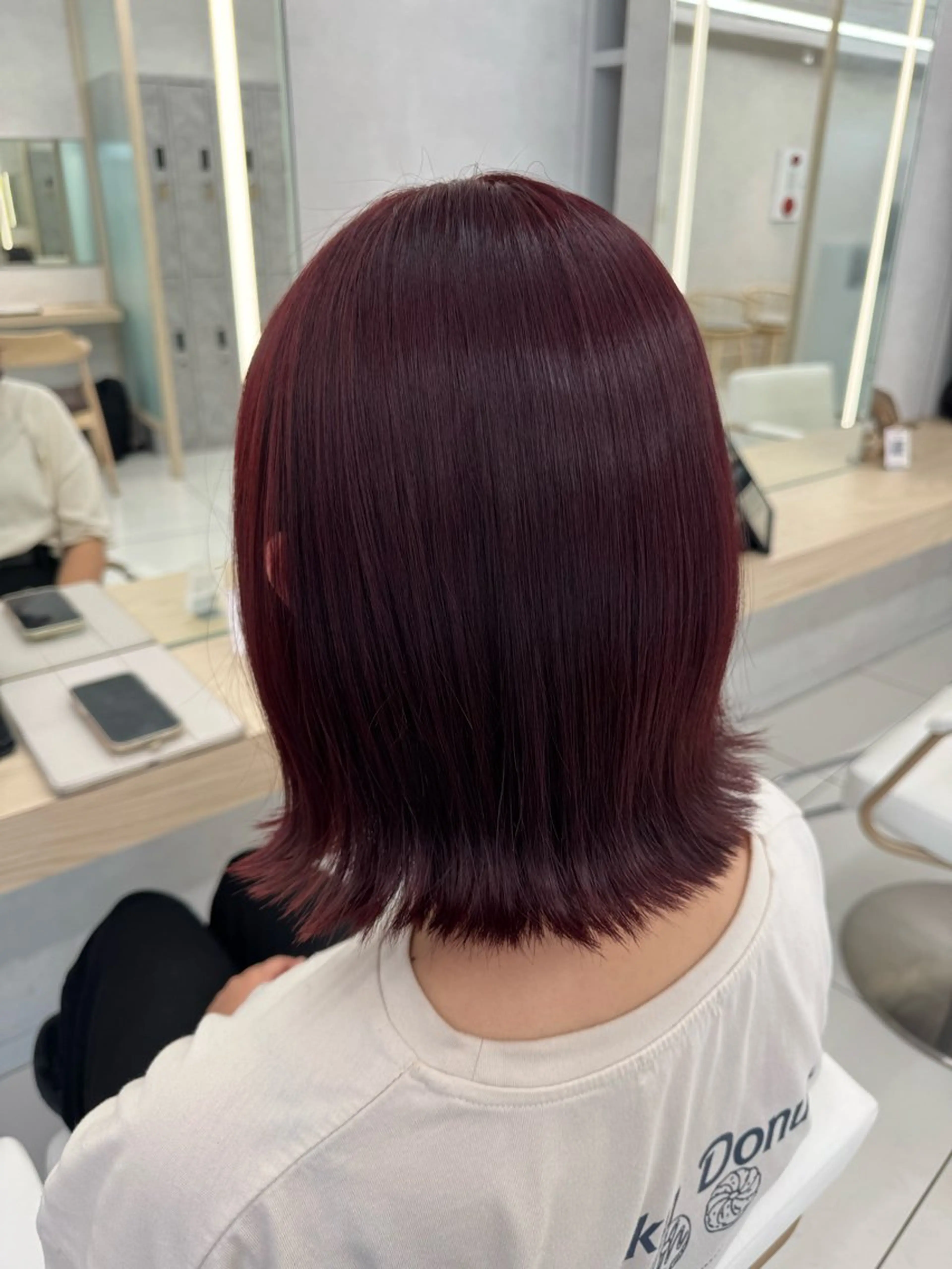 ミディアム カラー 韓国レイヤー/ 顔まわり/西野和裕のヘアスタイル