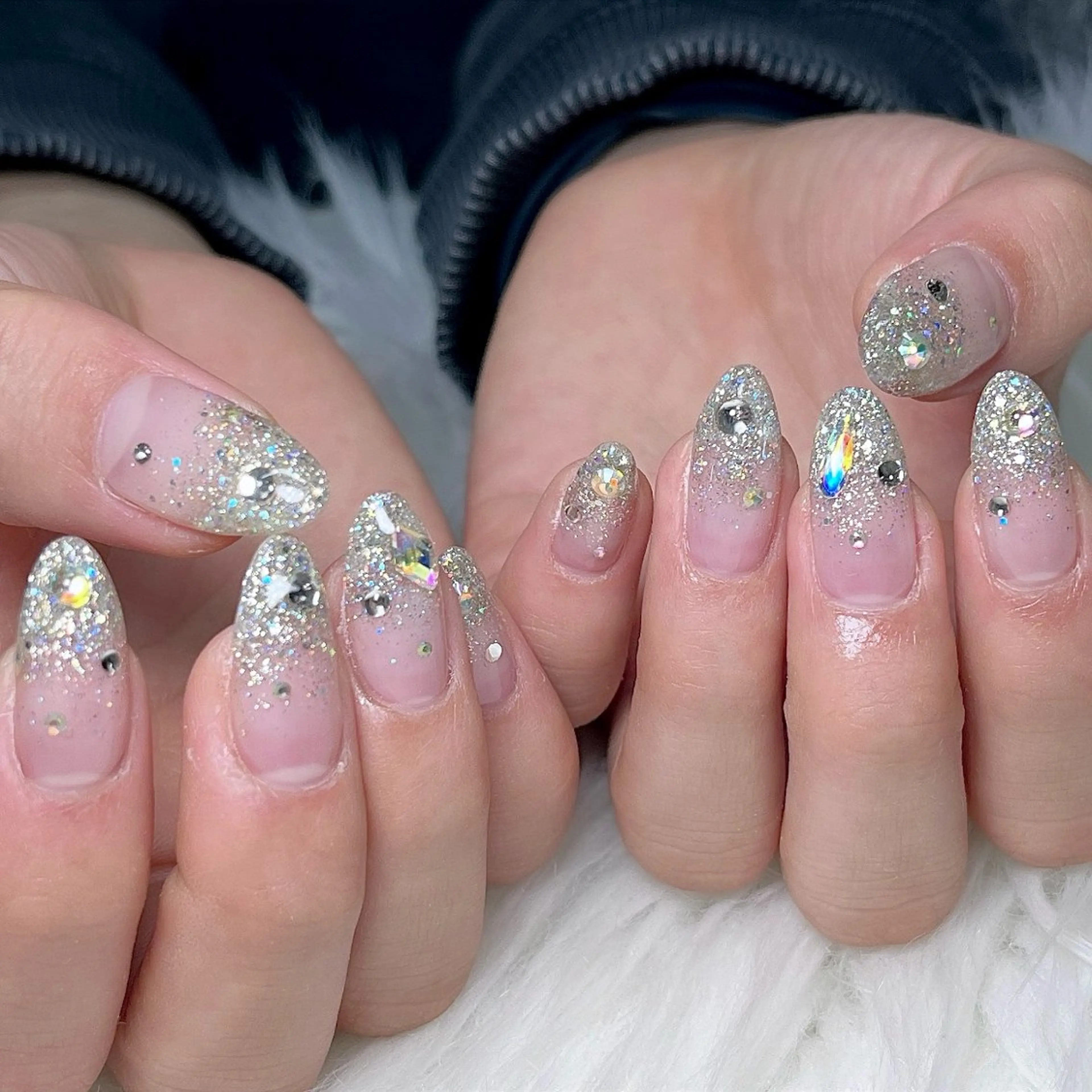 ネイル 韓国ネイル ラメ(グリッター) 持ち込み ハンドネイル 🐕‍🦺Yappy 💗A-tanのネイルデザイン