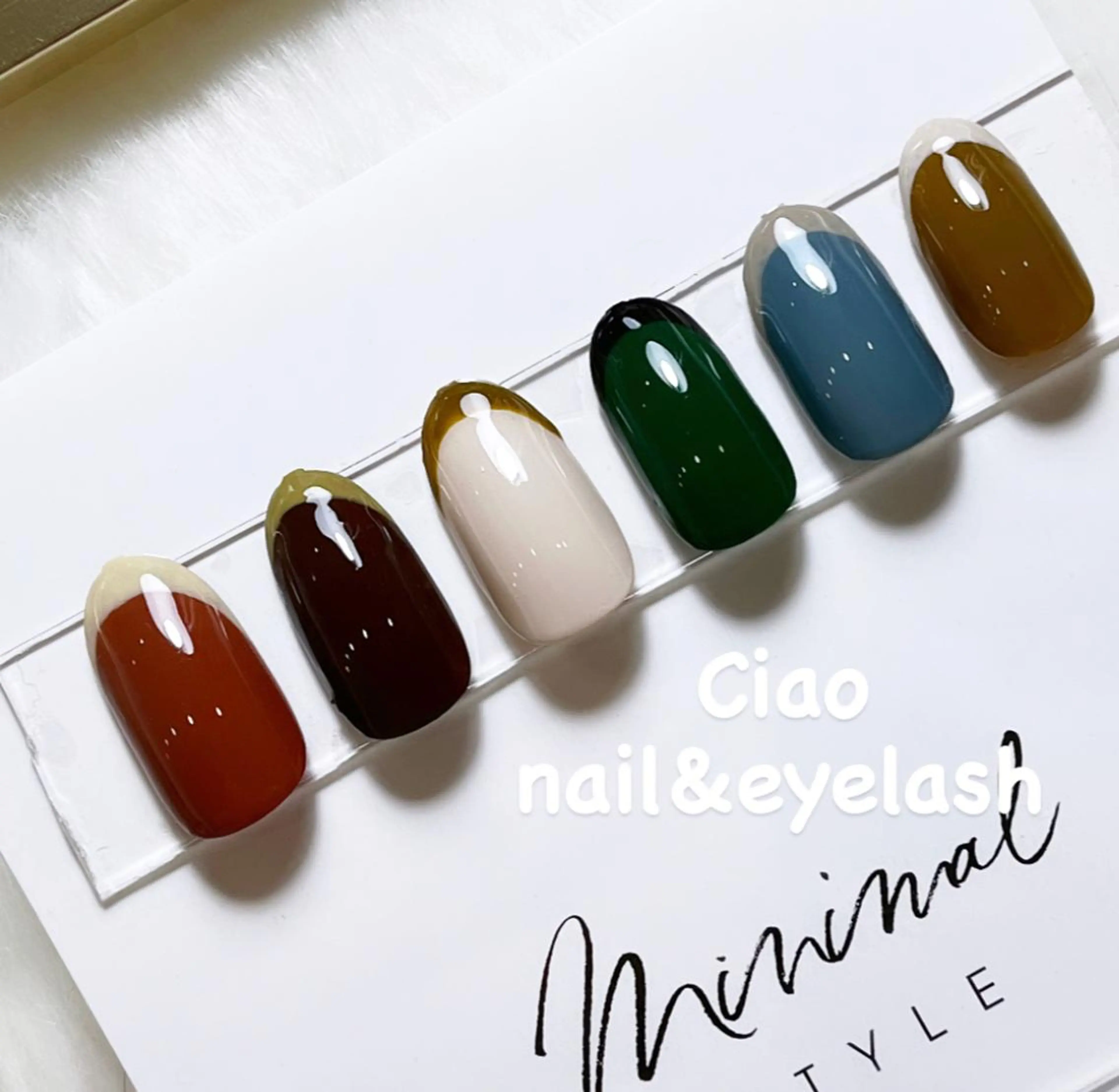 ネイル アートネイル フレンチネイル ジェルネイル ニュアンスネイル 冬ネイル #Amin nail salonのネイルデザイン