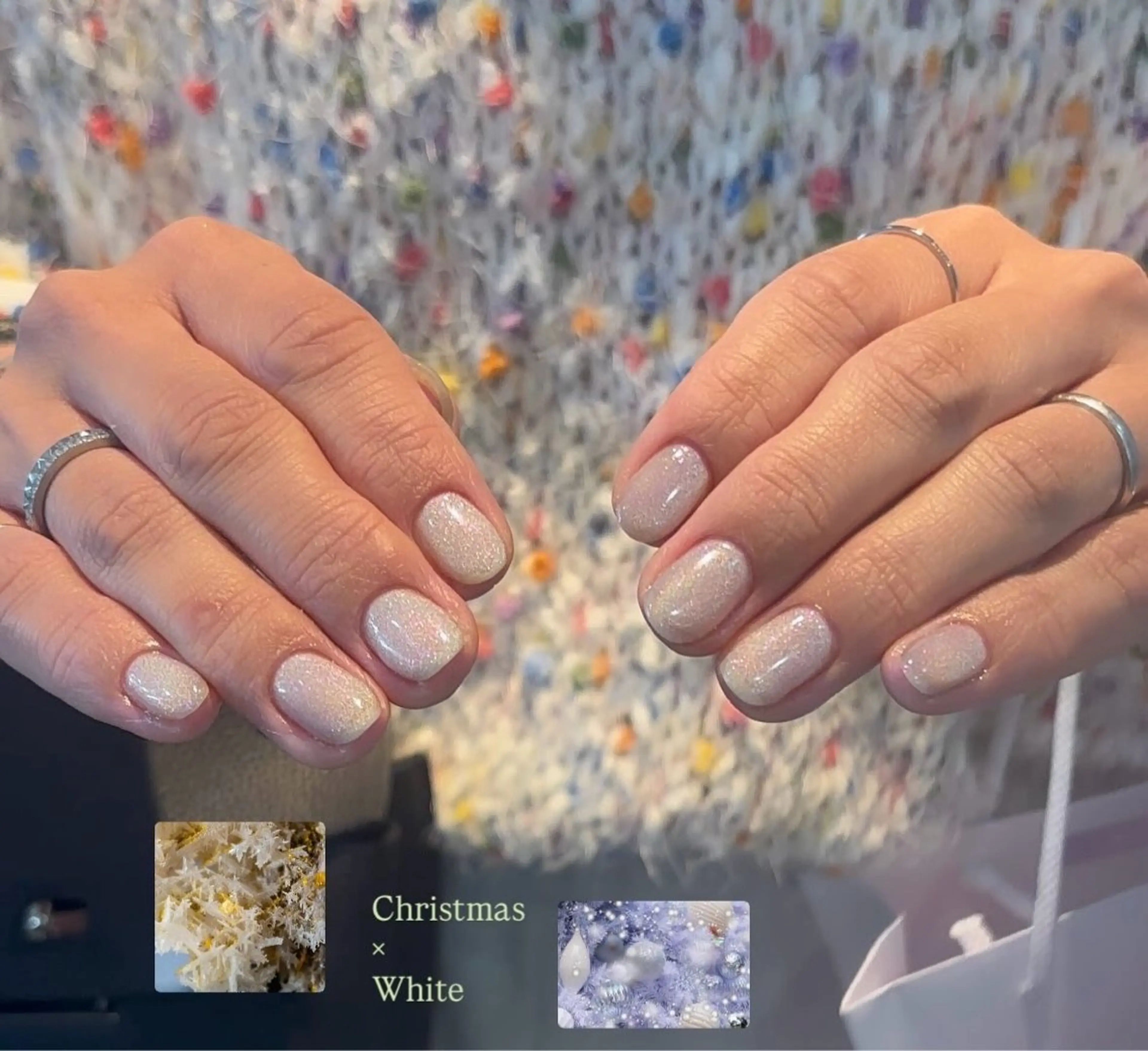 ネイル ホワイト 冬ネイル クリスマス free'snail N A Oのネイルデザイン