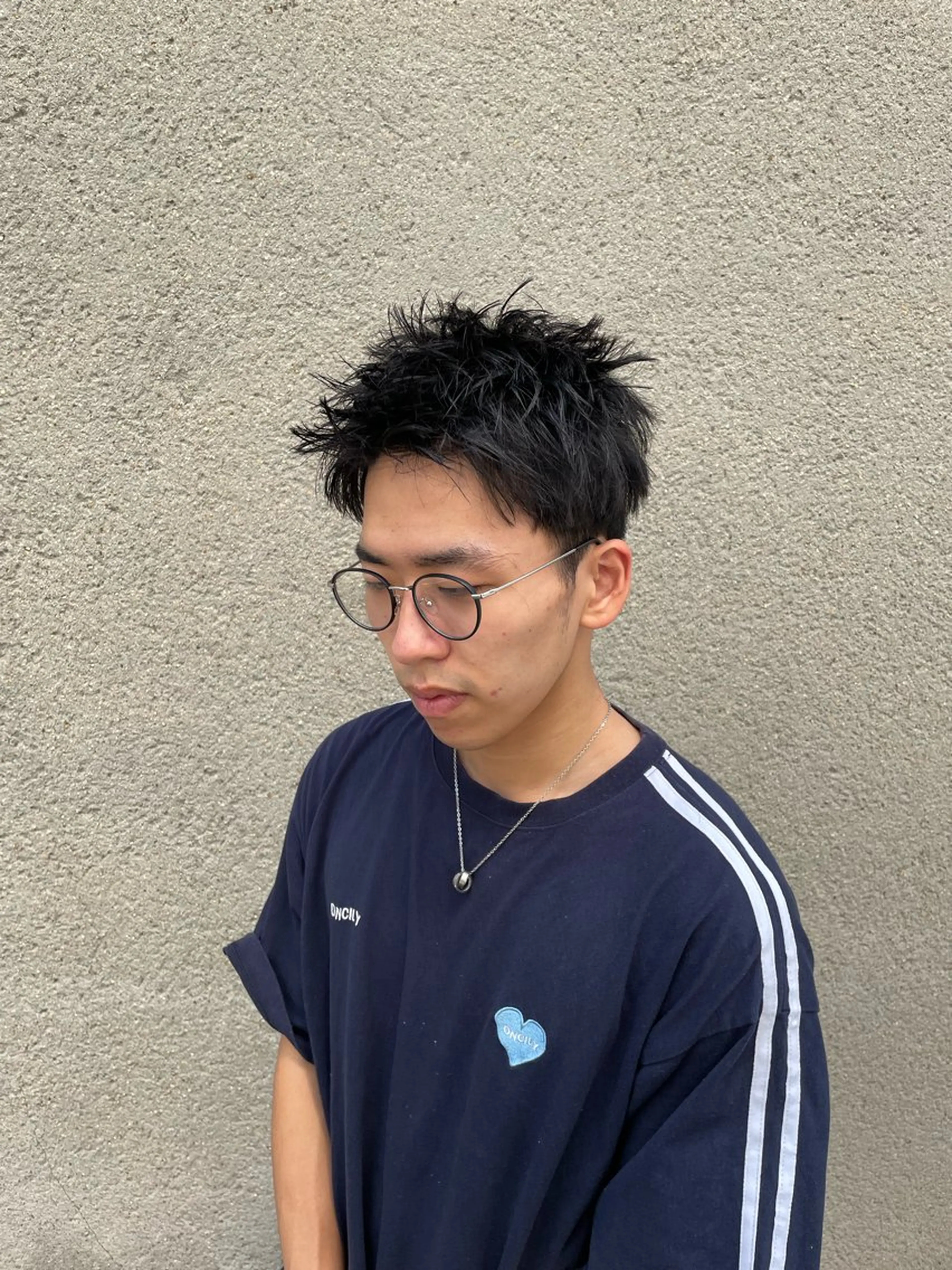 メンズ スパイキーショート 慎太朗/パーマ/ボブ /センターパートのヘアスタイル