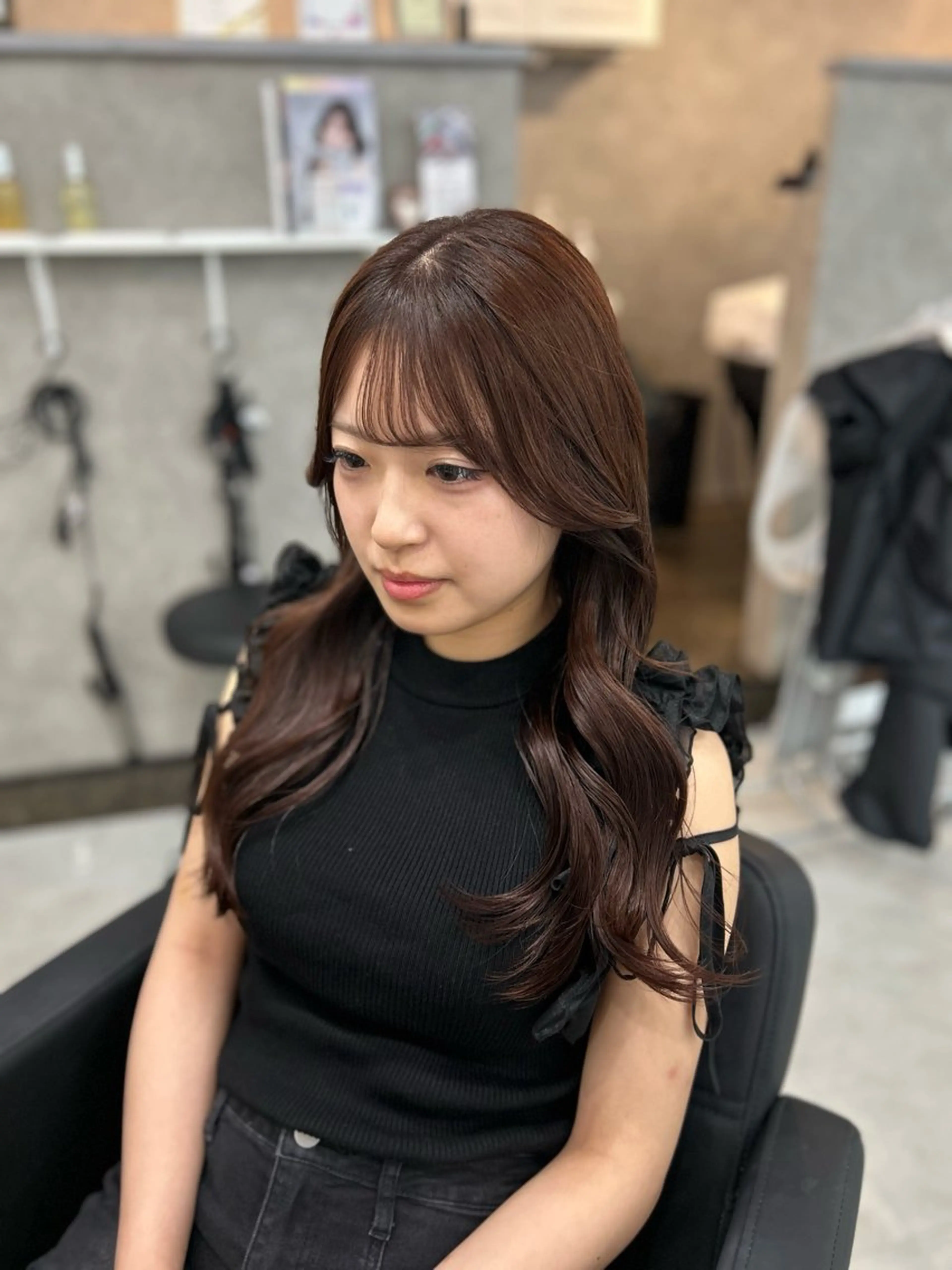 ロング ヘアカラー トリートメント MAHO/透明感カラ ー/髪質改善🍒のヘアスタイル