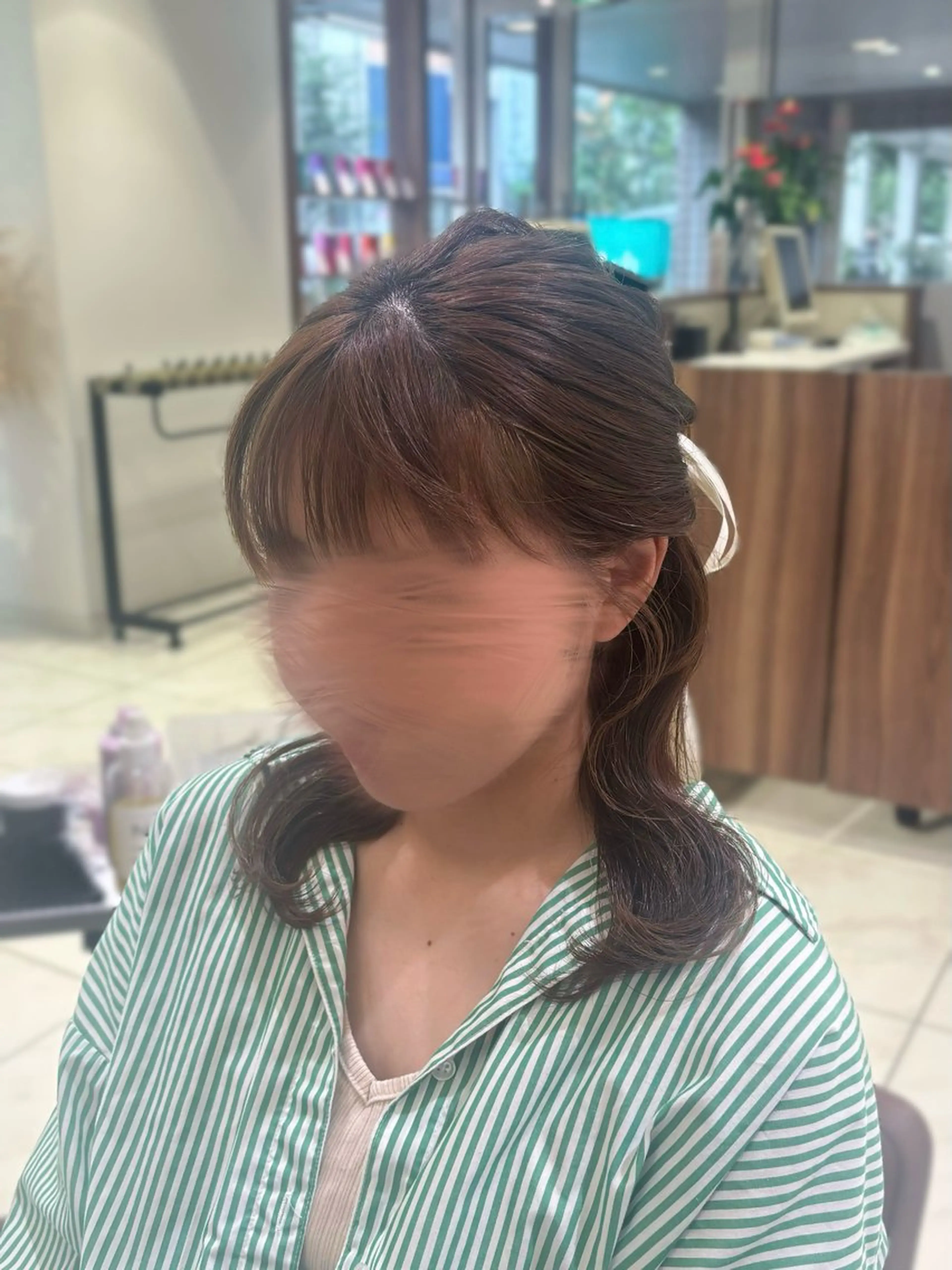 ミディアム ヘアアレンジ ハーフアップ くびれヘア ヘアセット Ash桜新町/ Koyuki ❄️のヘアスタイル