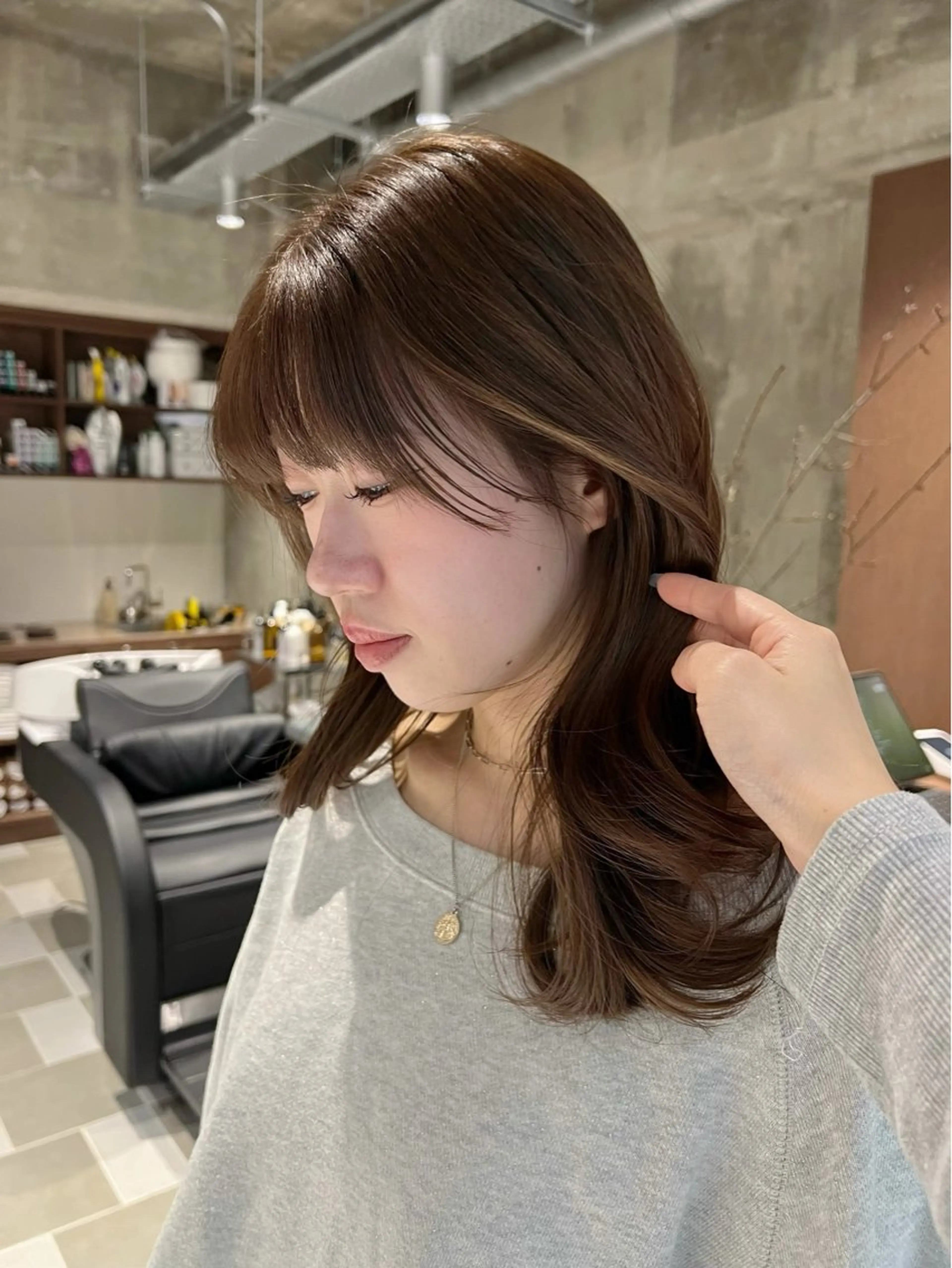 ミディアム nok kaoriのヘアスタイル