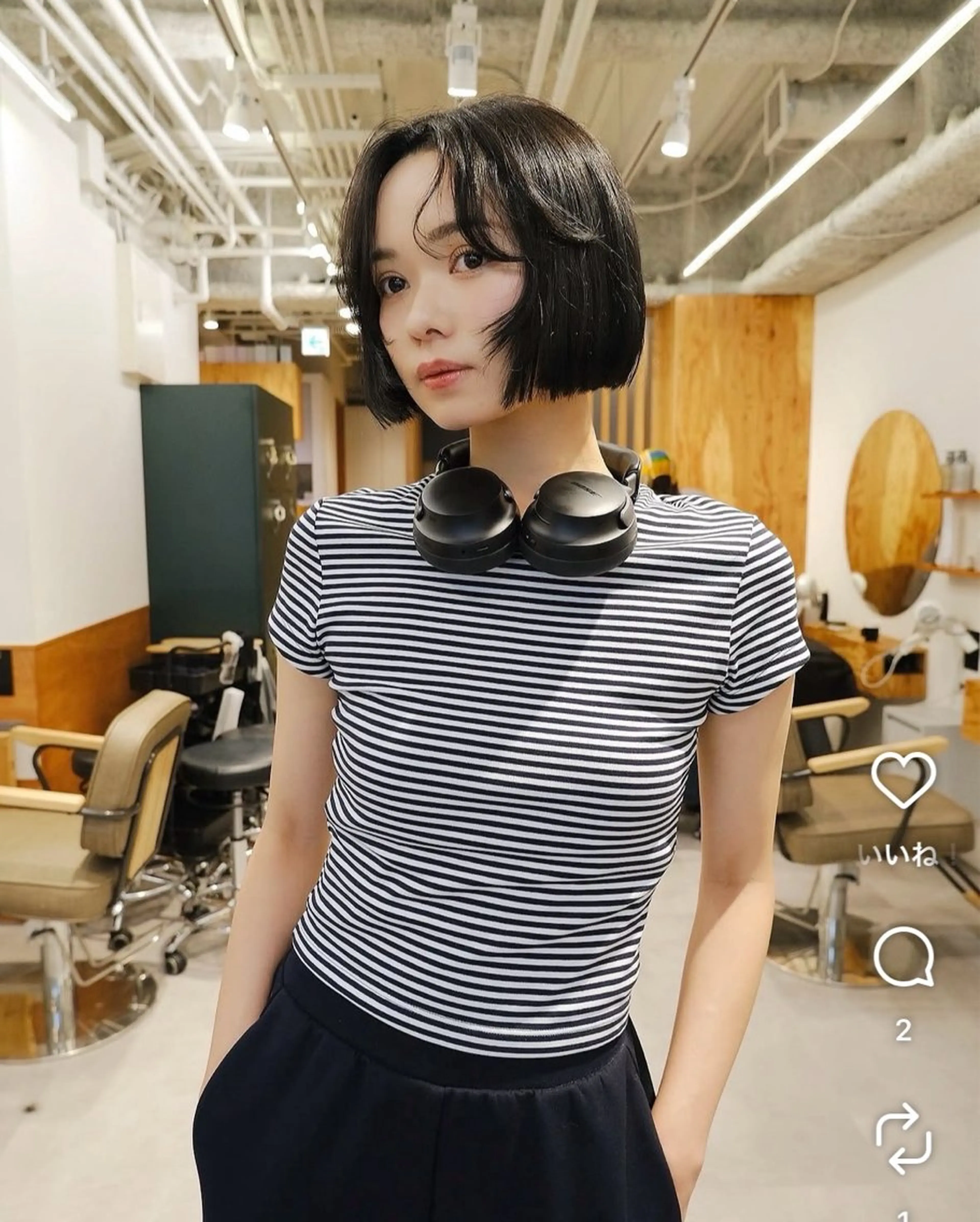 ショート ボブ カットモデル ヨネダのヘアスタイル