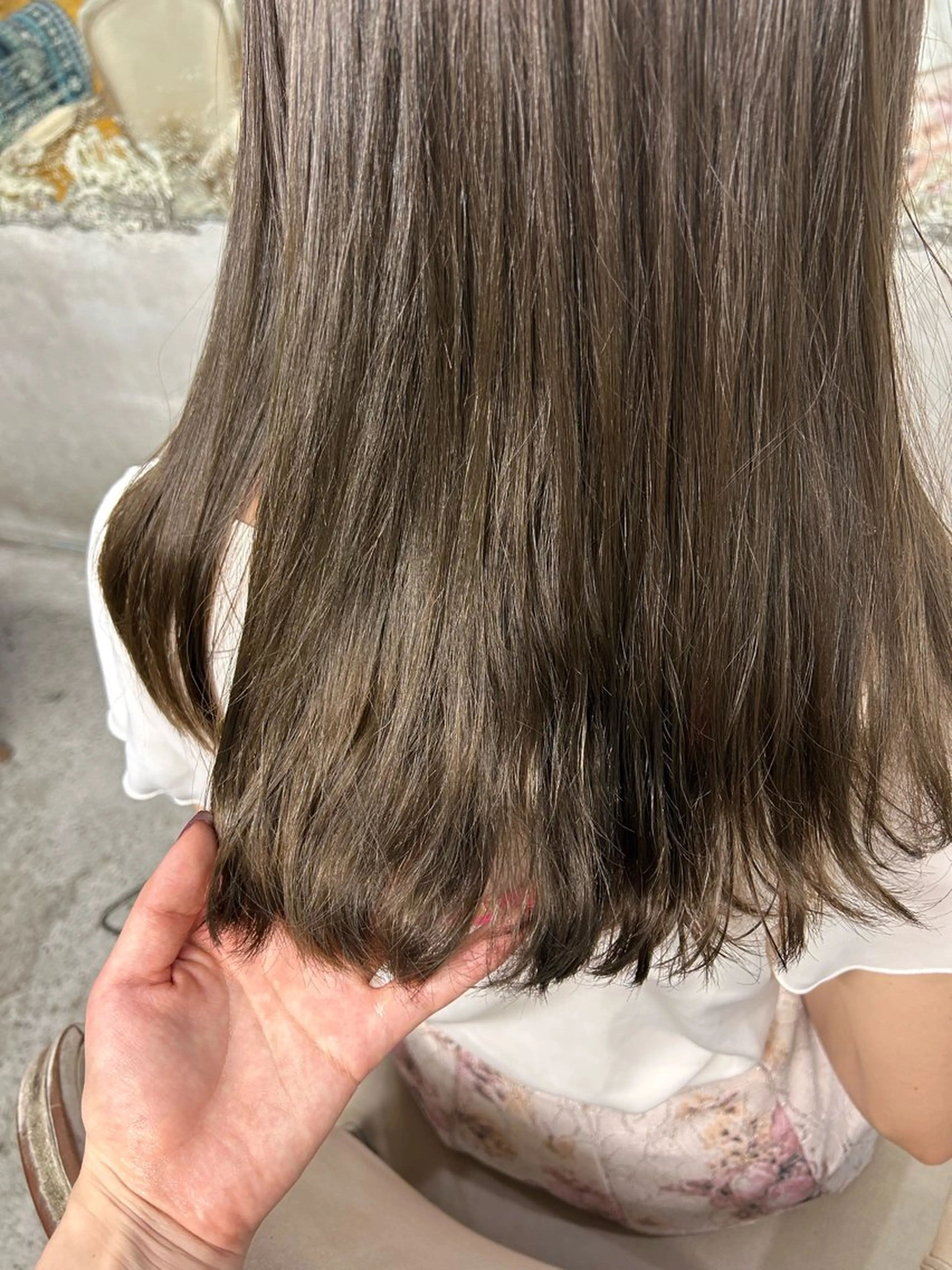 ミディアム カラー パーマ お任せヘア☘️☘️ 及川渚のヘアスタイル