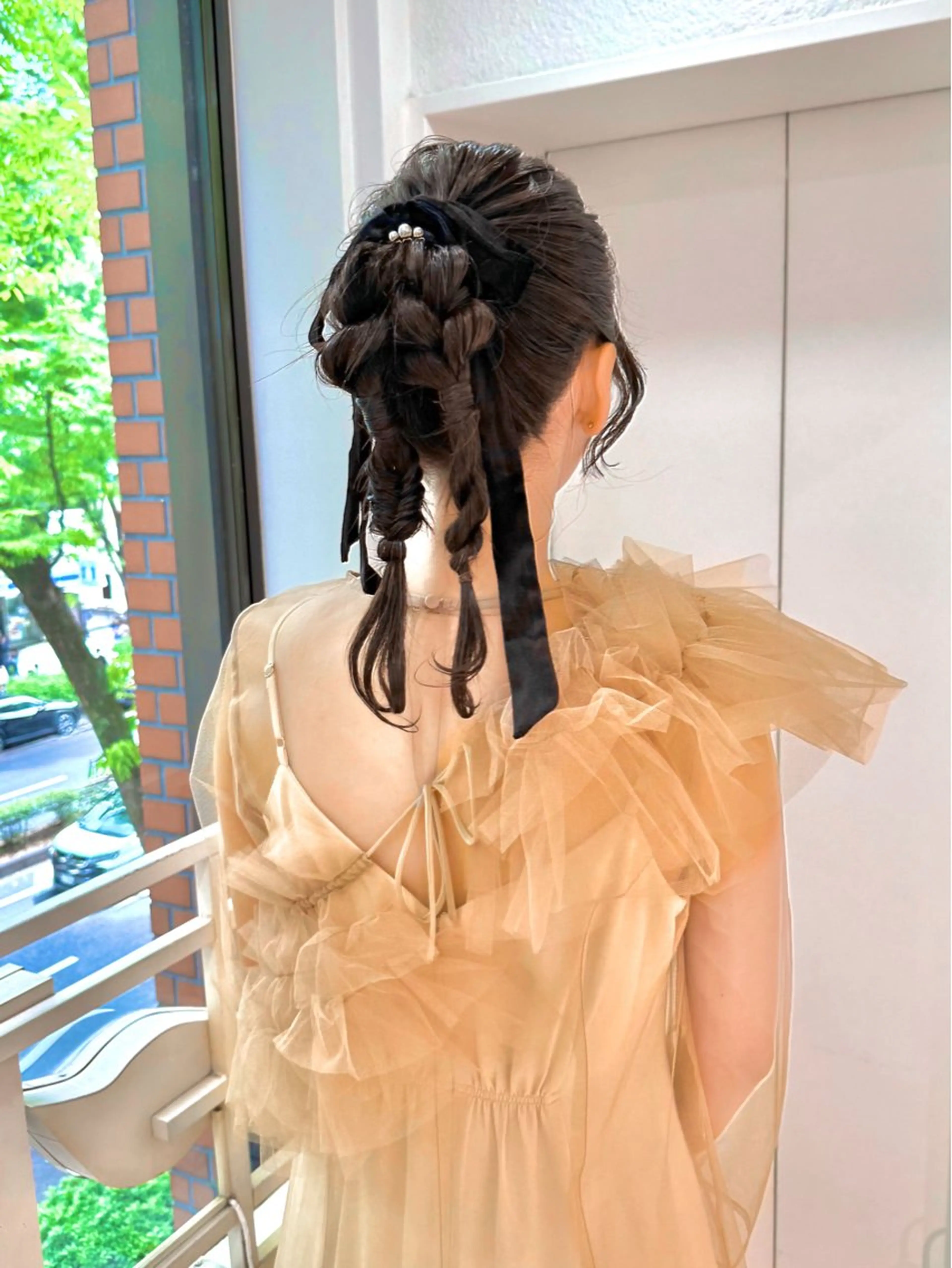 セミロング ヘアアレンジ ヘアセット 髪質改善”透け感" カラー/Hono🪞のヘアスタイル