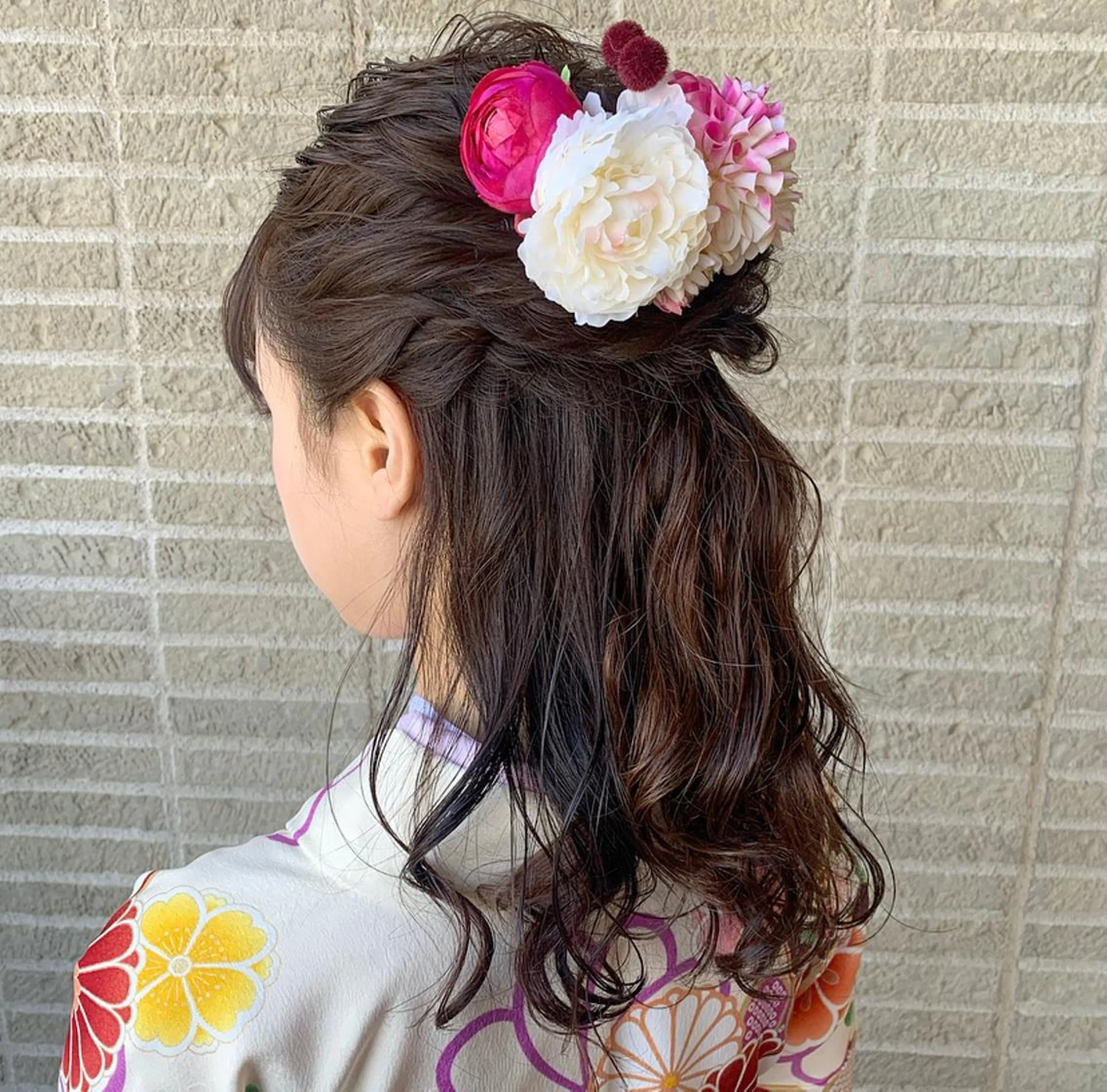 ヘアアレンジ 卒業式のヘアスタイル ヘアセット 山口 莉奈のヘアスタイル
