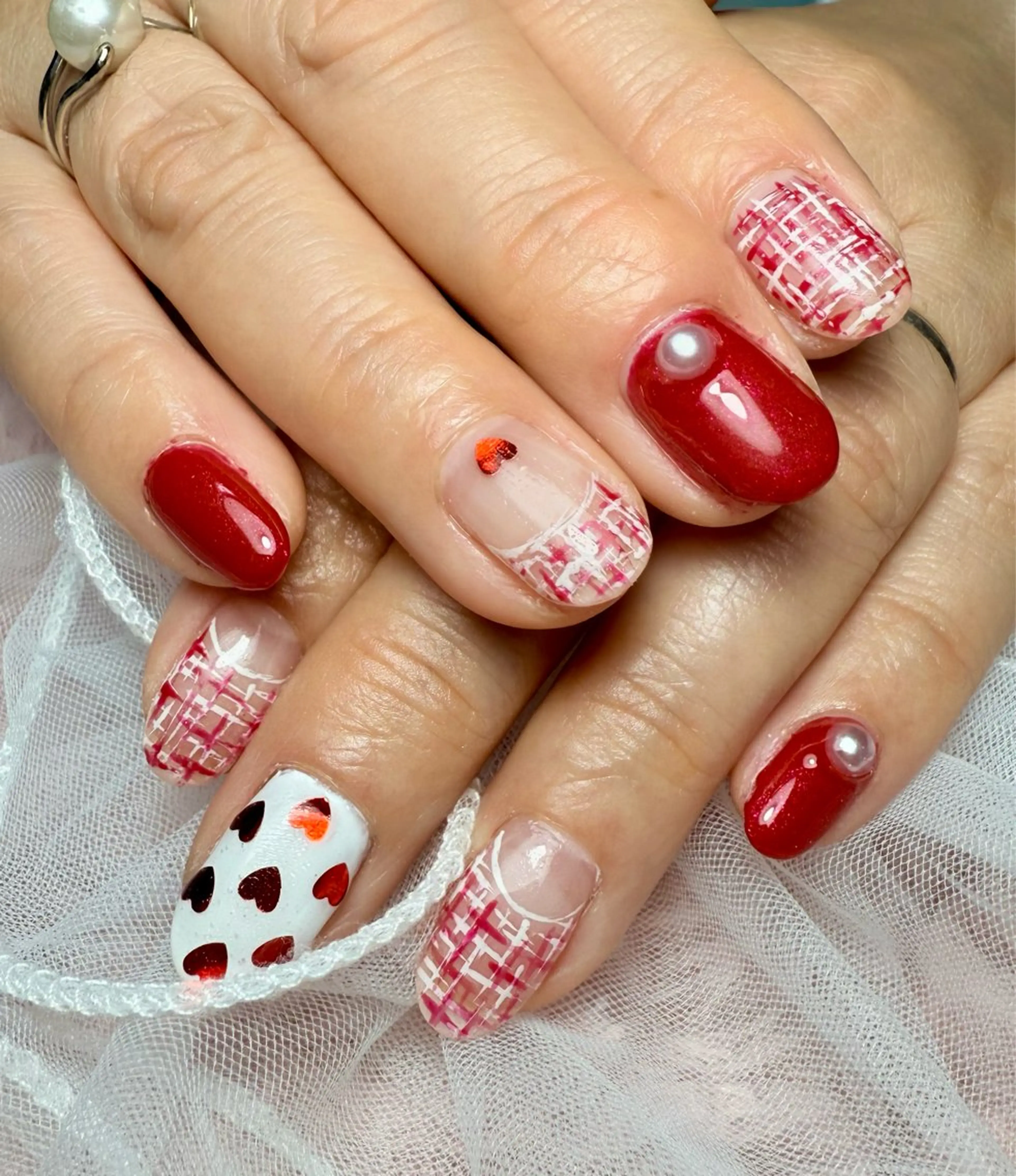 ネイル アートネイル チークネイル フラッシュネイル フラッシュマグ フレンチネイル M.N_ nailのネイルデザイン