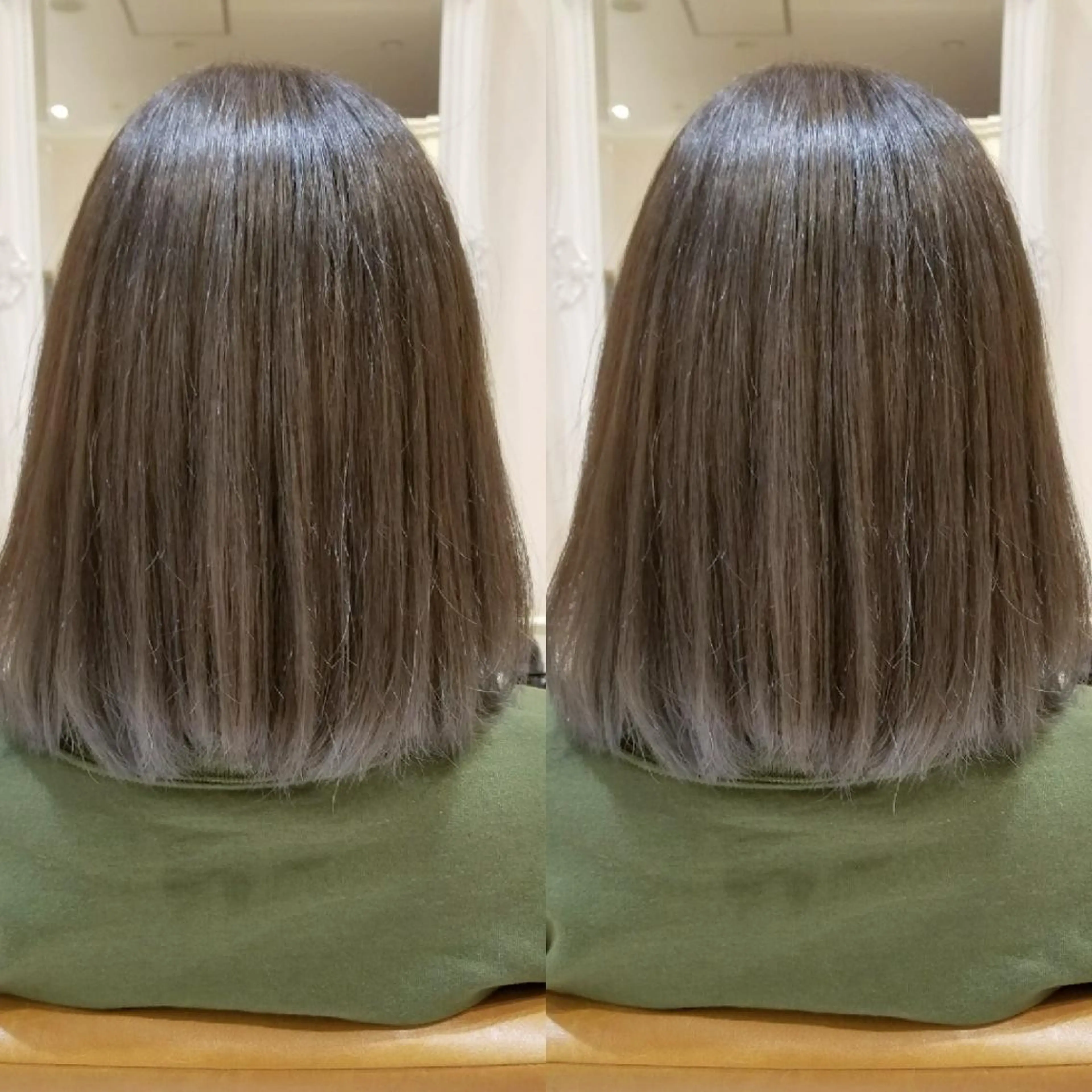 ミディアム カラー グラデーションカラー グレージュ オリーブグレージュ オリーブグレー ブリーチ・ハイトーン 特化🎉内山のヘアスタイル