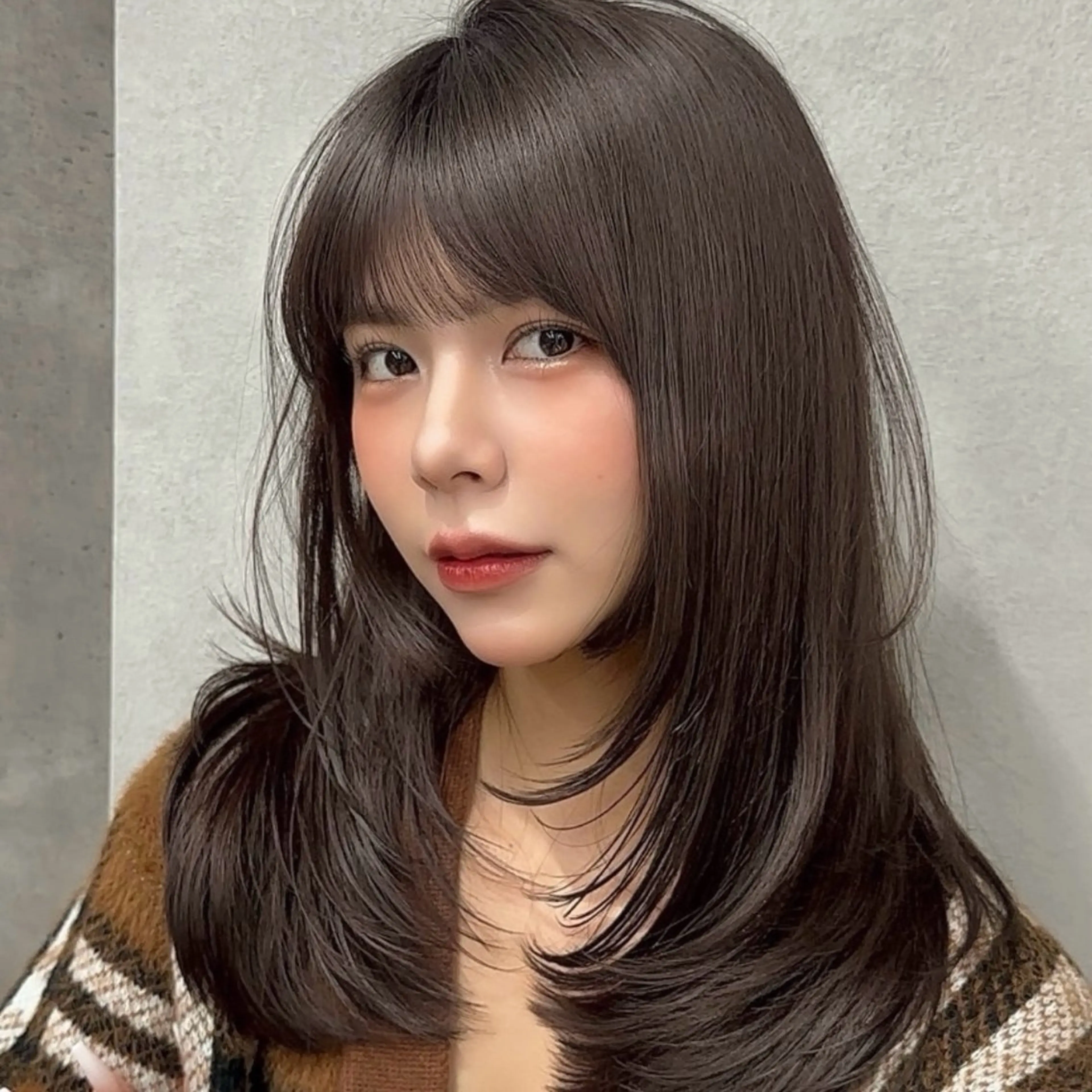 セミロング カラー ヘアアレンジ ⭐️銀座/ショート/ 艶カラー/りょうがのヘアスタイル