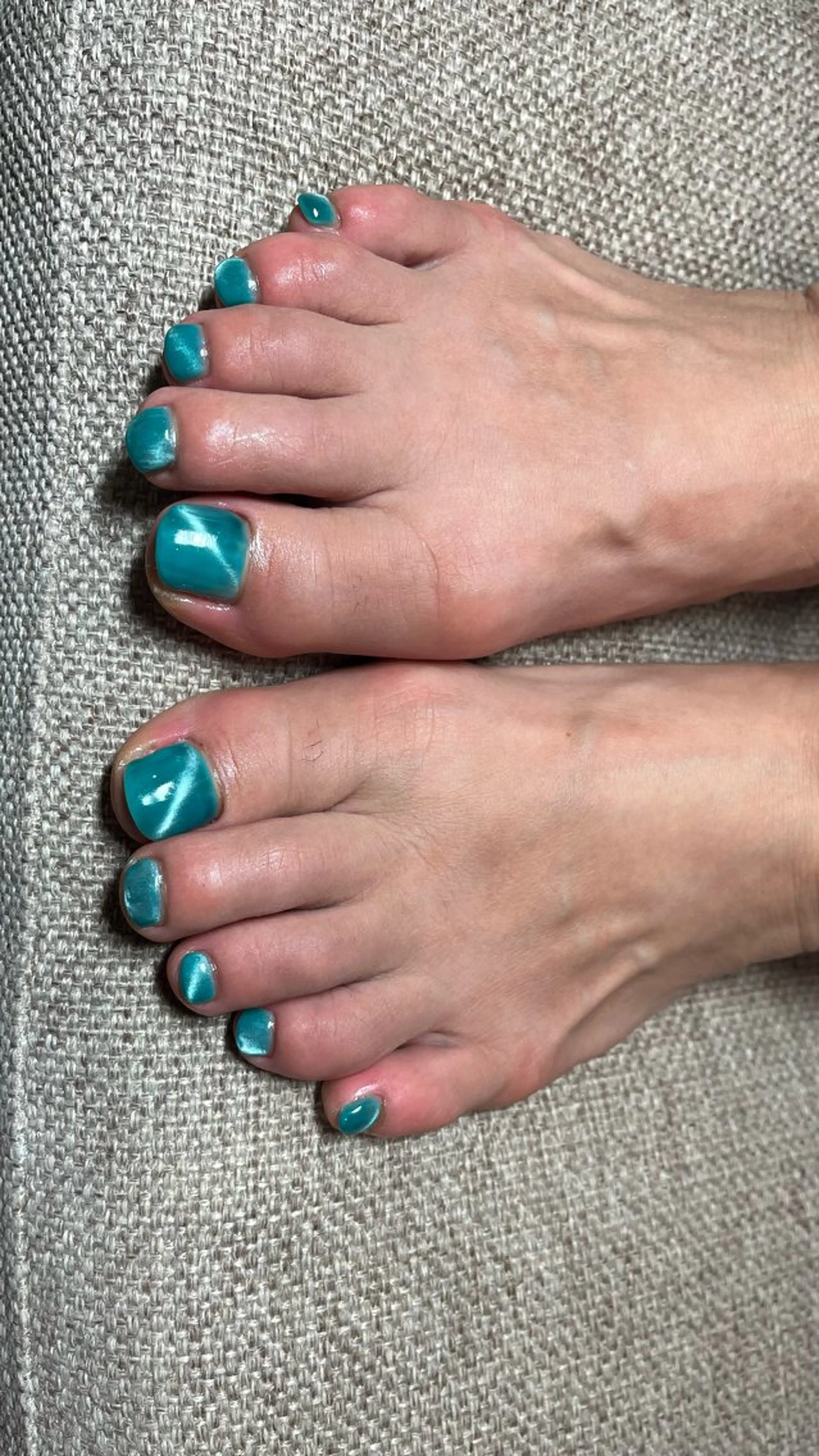 ネイル フットネイル 水色 マグネットネイル フットネイル Claro(クラロ) ネイル&デザインのネイルデザイン