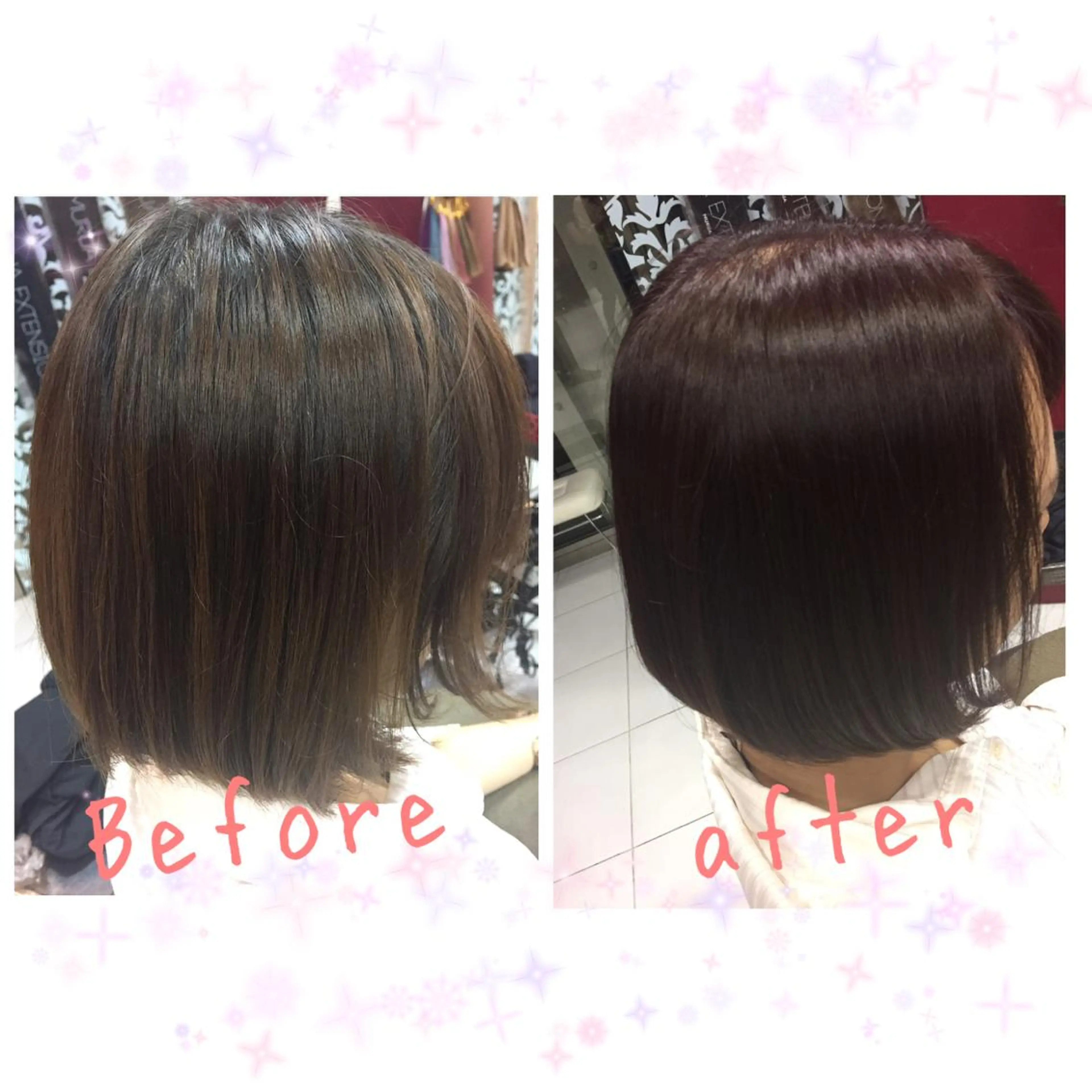 ショート カラー レッドカラー ショート/レイヤー 🎀細沼玲花のヘアスタイル