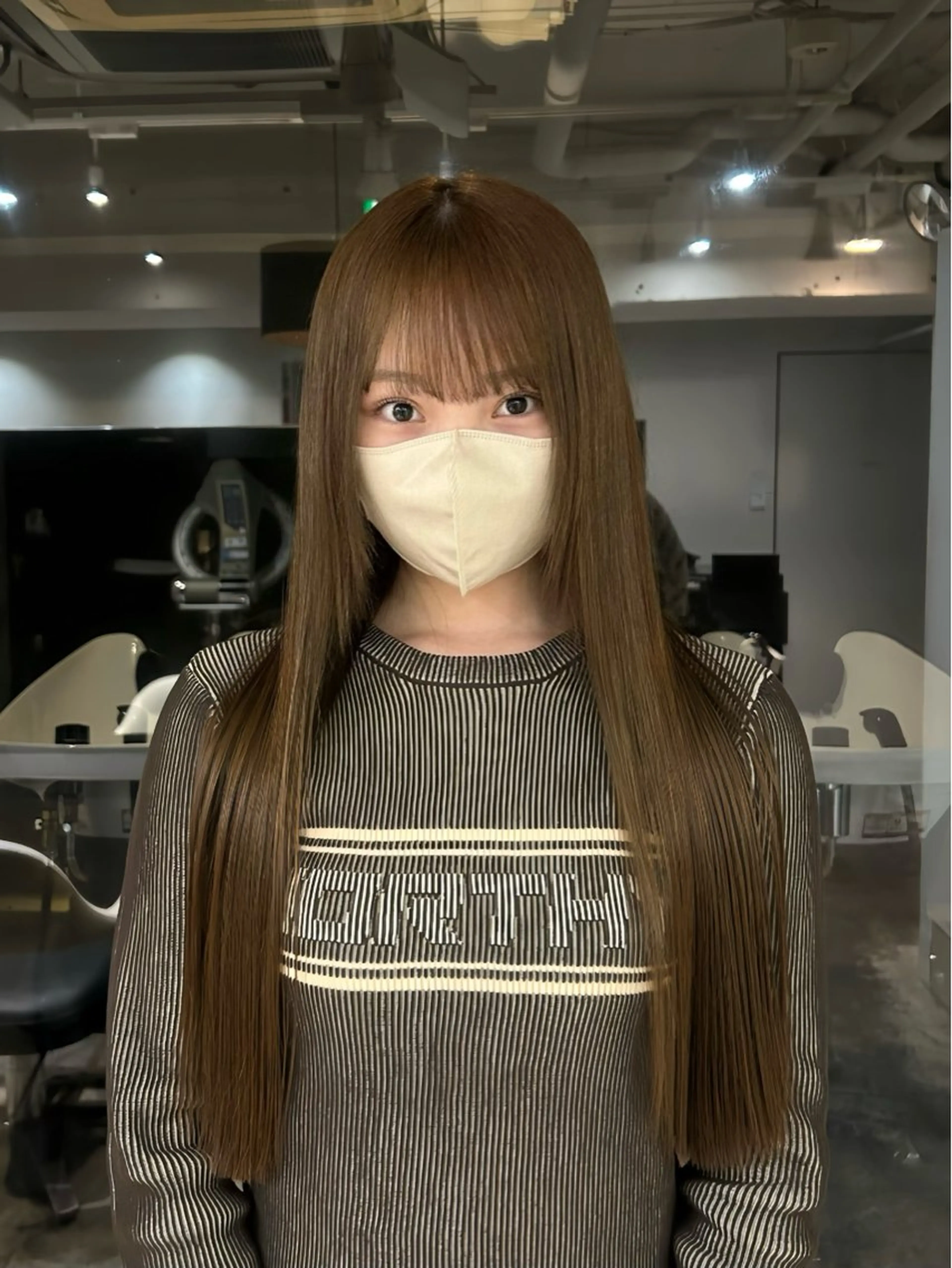 カラー ベージュカラー ブリーチ ダブルカラー ブリーチなしカラー オリーブベージュ 二宮 陽太のヘアスタイル