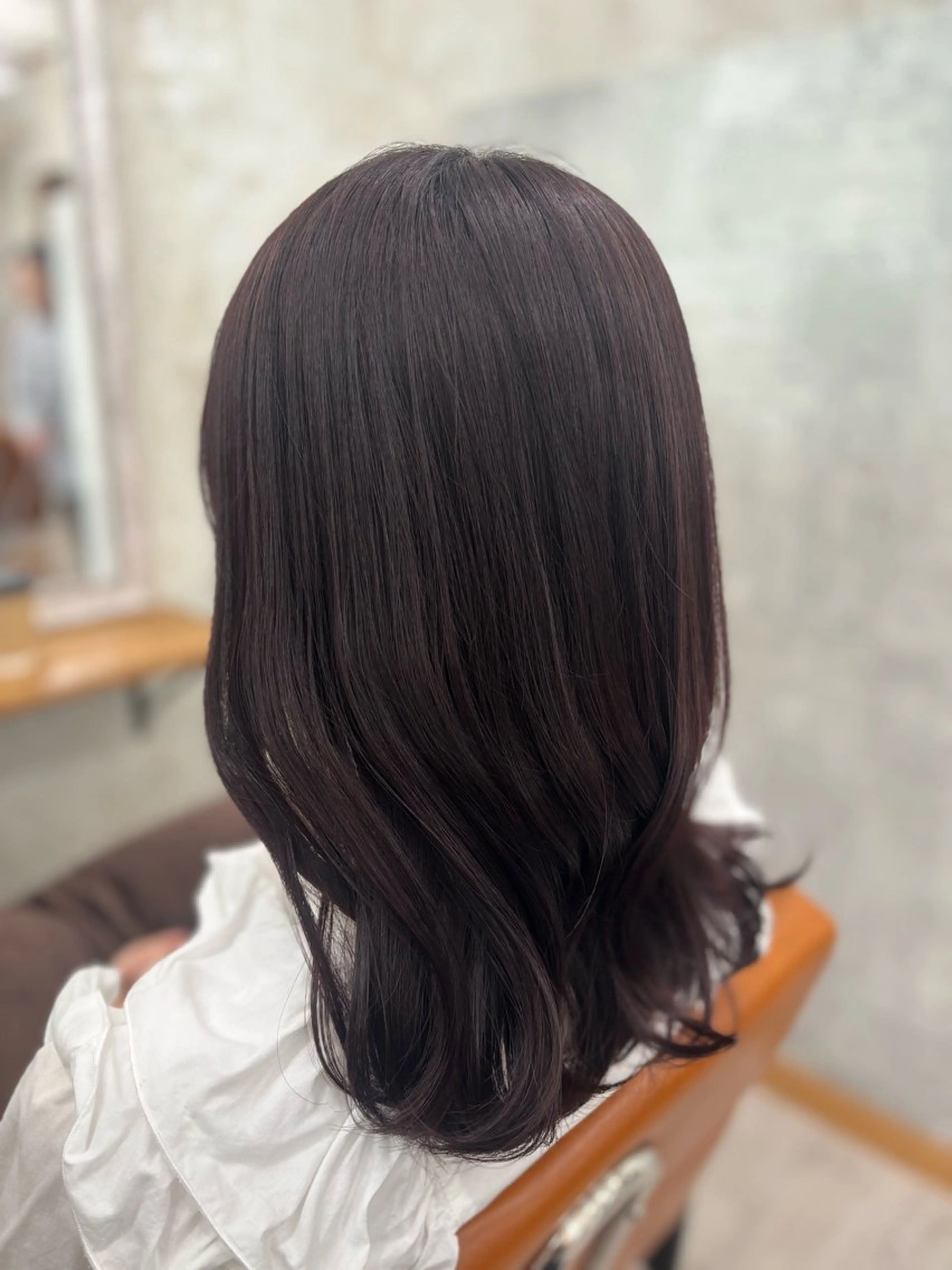 セミロング カラー ブラウンカラー ピンクカラー ピンクブラウン Misaki ミサキのヘアスタイル
