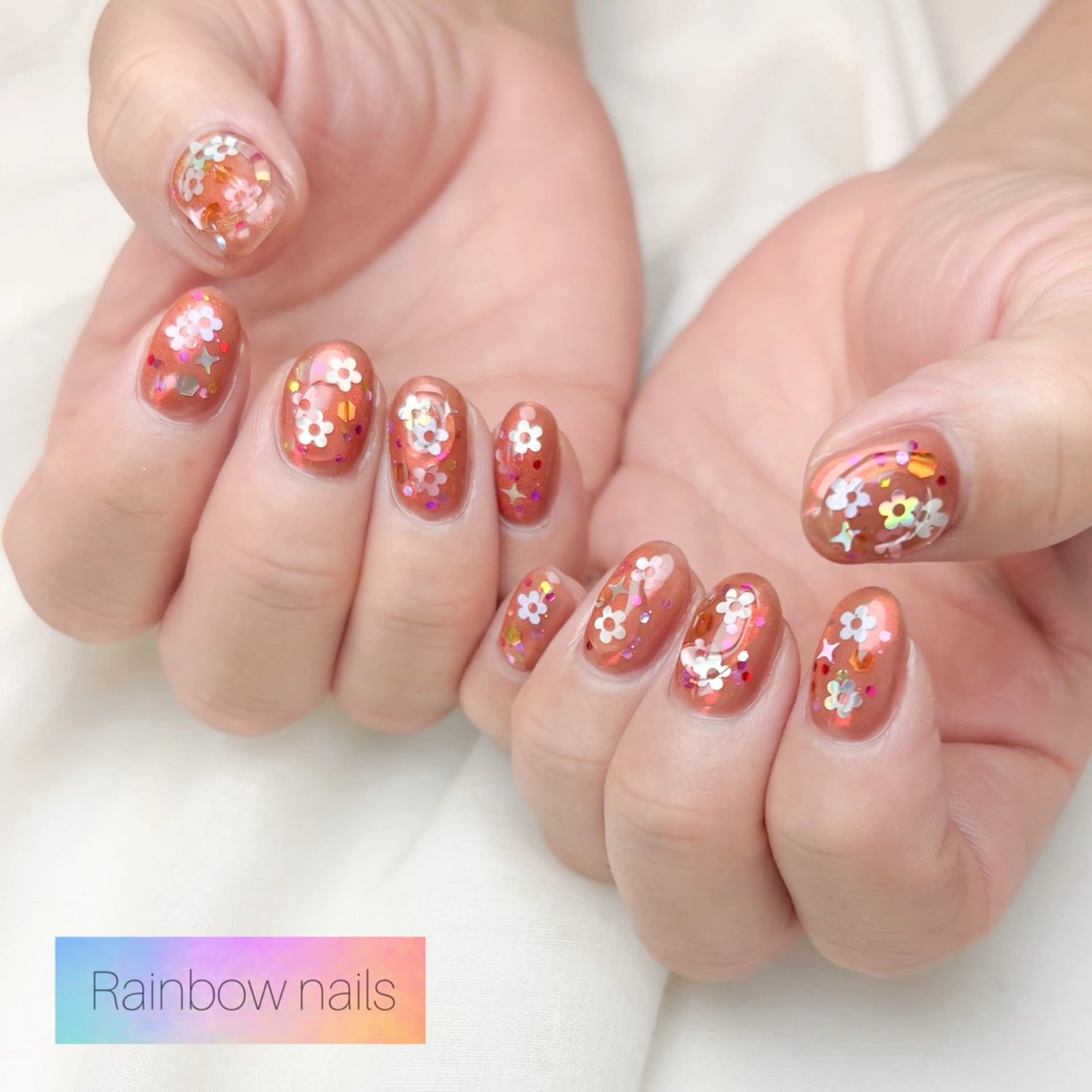 ネイル Rainbow nailsくろちゃんのネイルデザイン