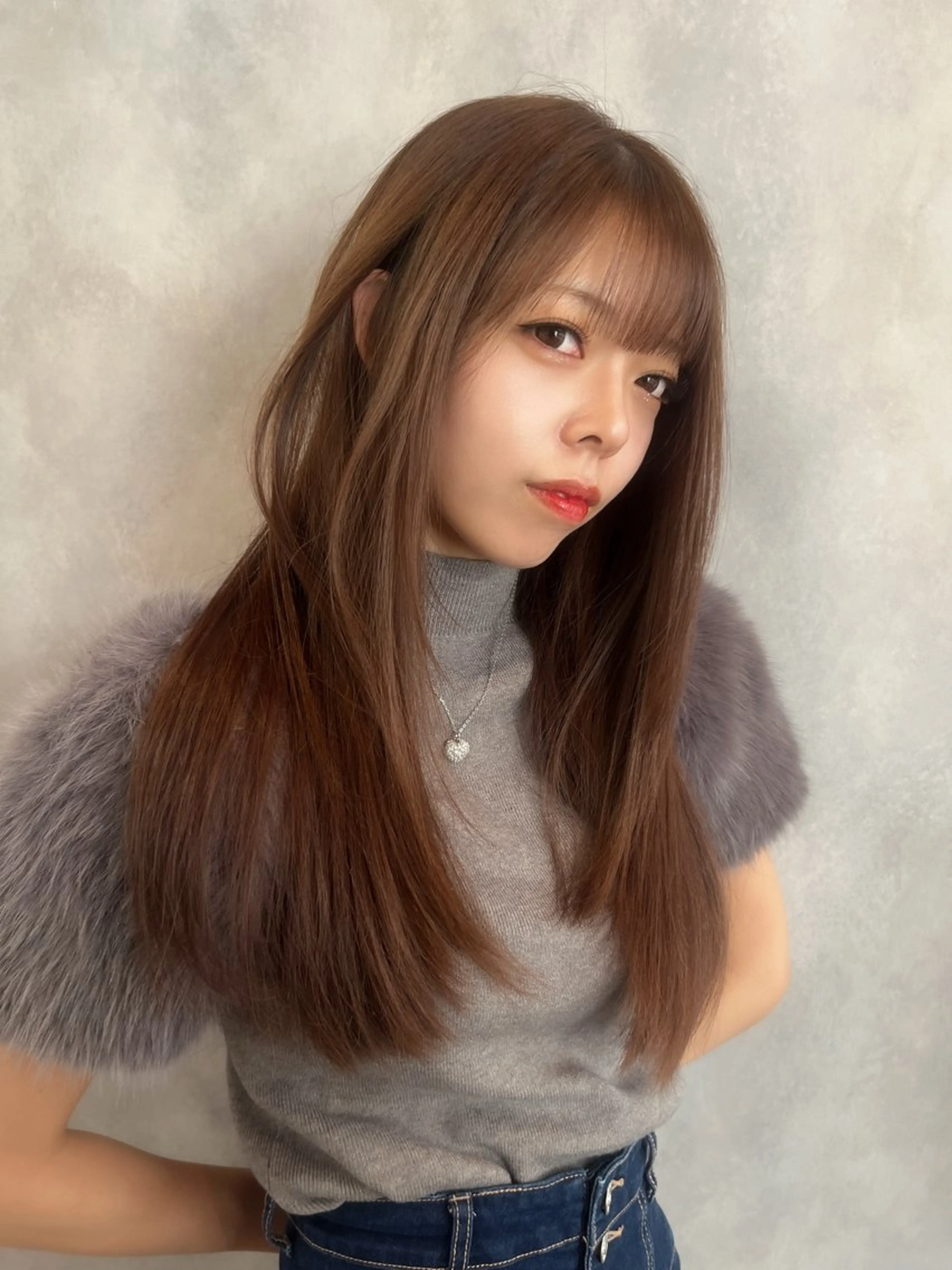 セミロング カラー カット ヘアカラー Grow by NYNY 坂本 理輝のヘアスタイル