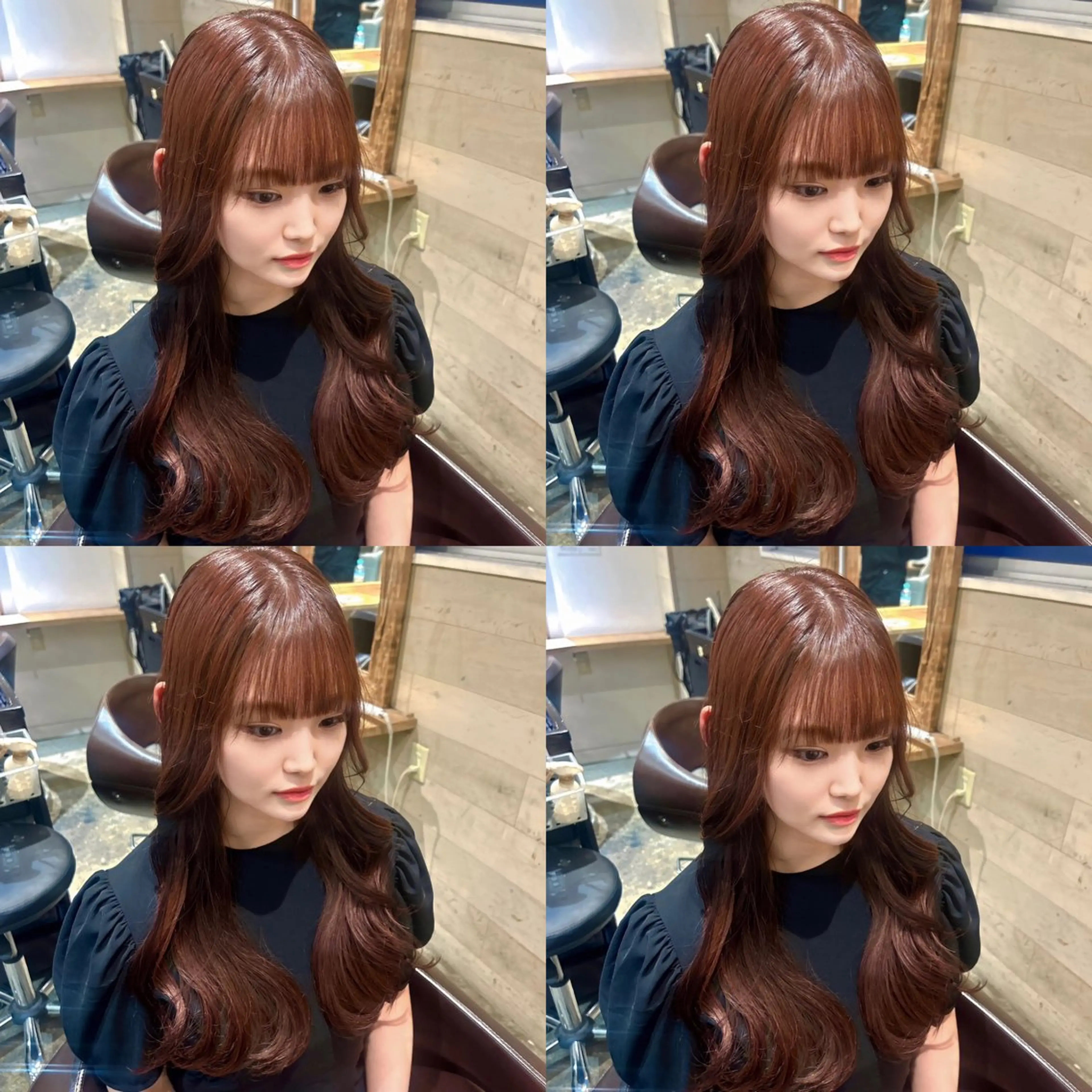 ロング カラー ブラウンカラー ピンクカラー ピンクブラウン 韓国風ヘア カット ヘアカラー トリートメント 店長✨髪質改善✖️ 透明感カラー／純大のヘアスタイル