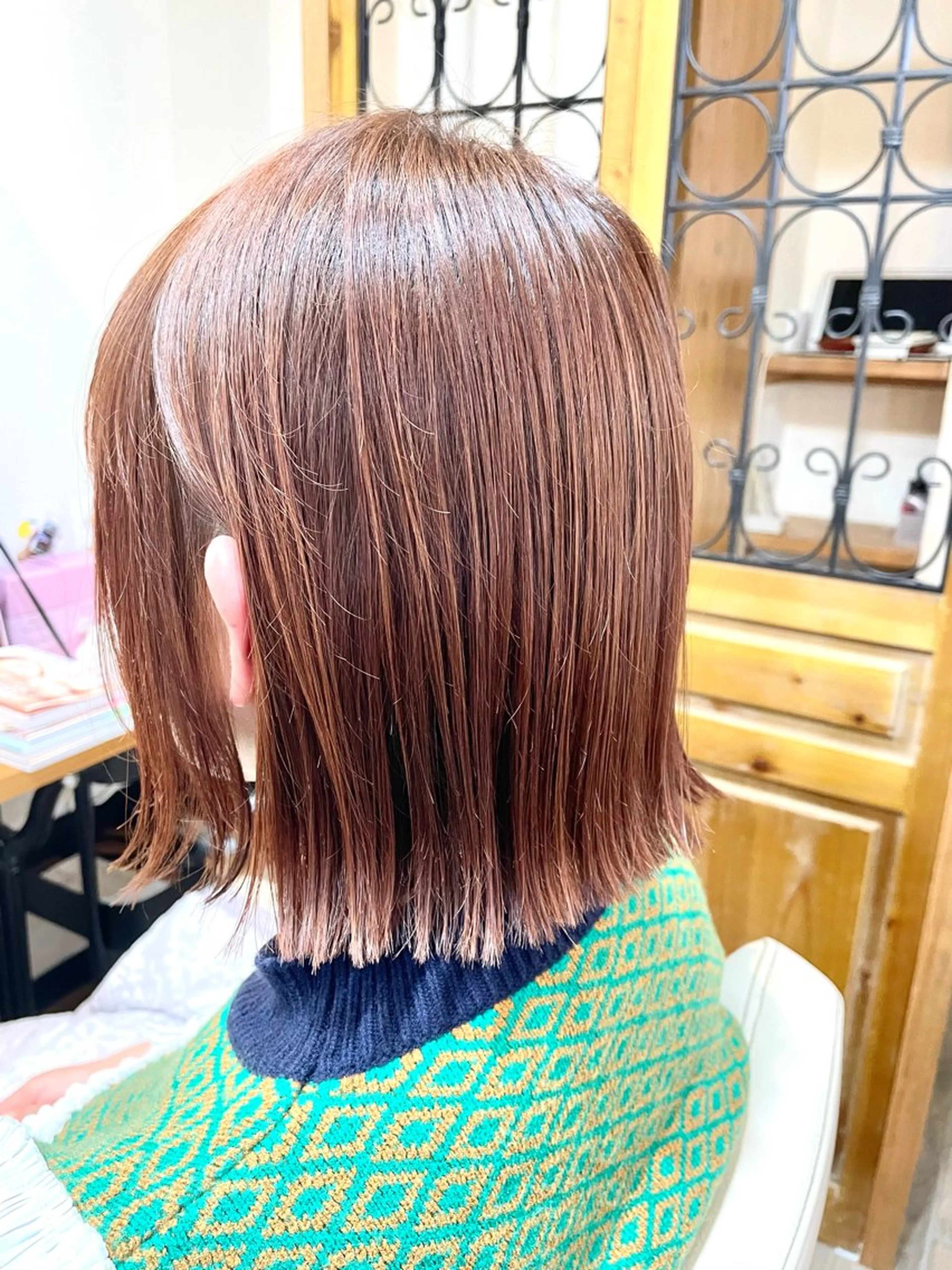 ミディアム 切りっぱなしボブ ボブ 山木 裕子のヘアスタイル