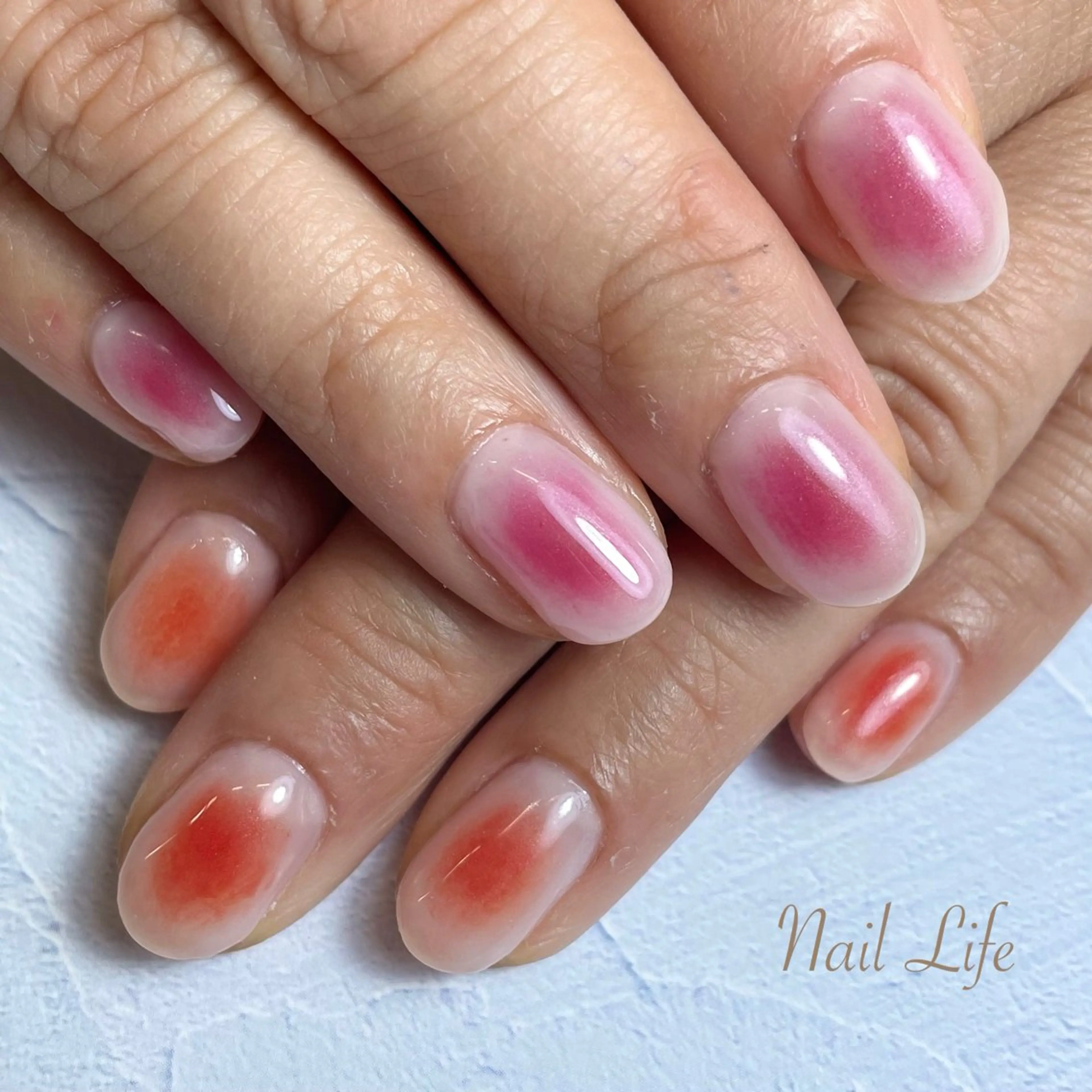 ネイル チークネイル 大嶋 めぐみのネイルデザイン