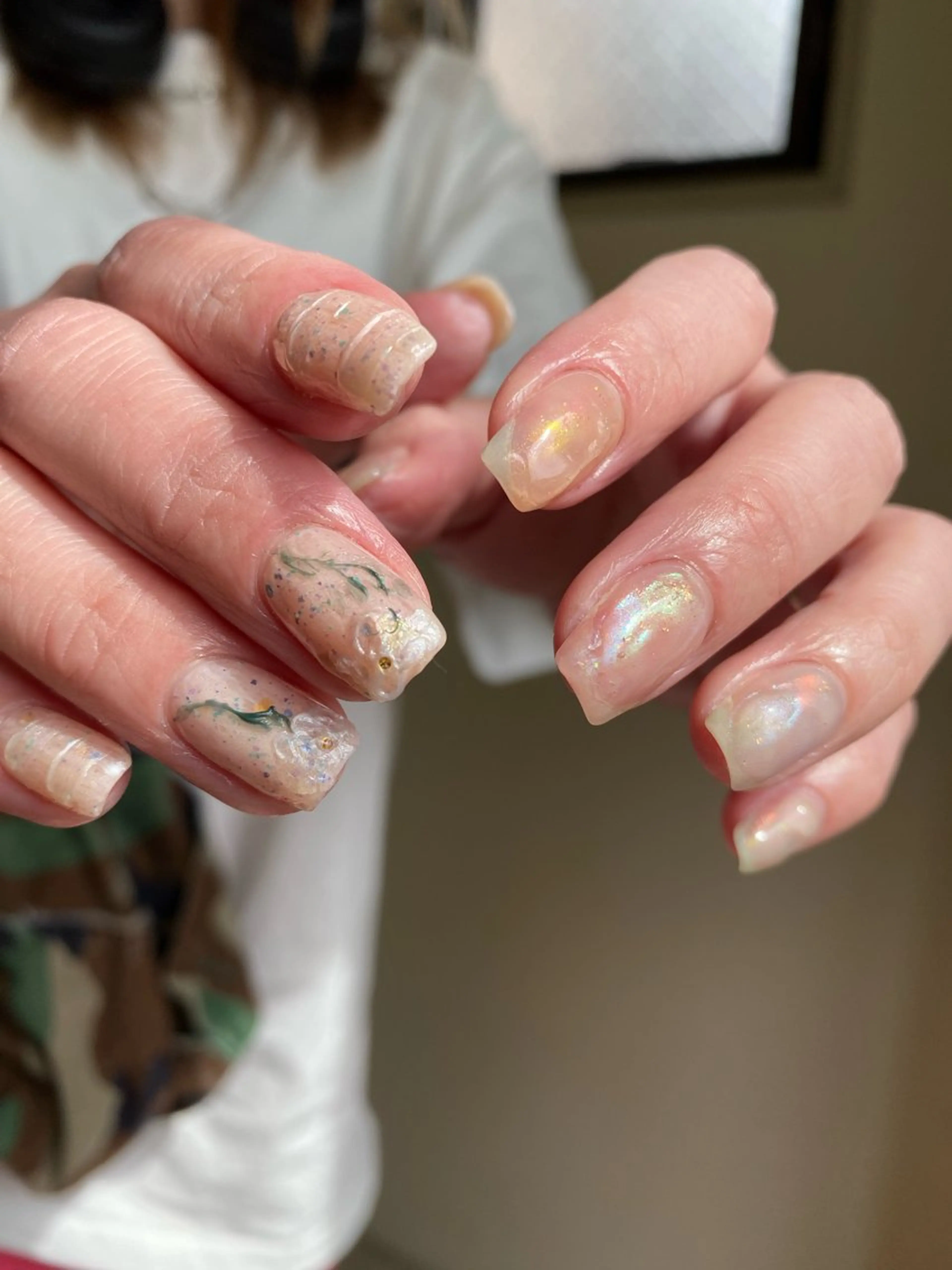 ネイル ジェルネイル マグネットネイル 持ち込み ニュアンスネイル ワンカラーネイル ハンドネイル 草加ニュアンスネイル 🌚hersのネイルデザイン