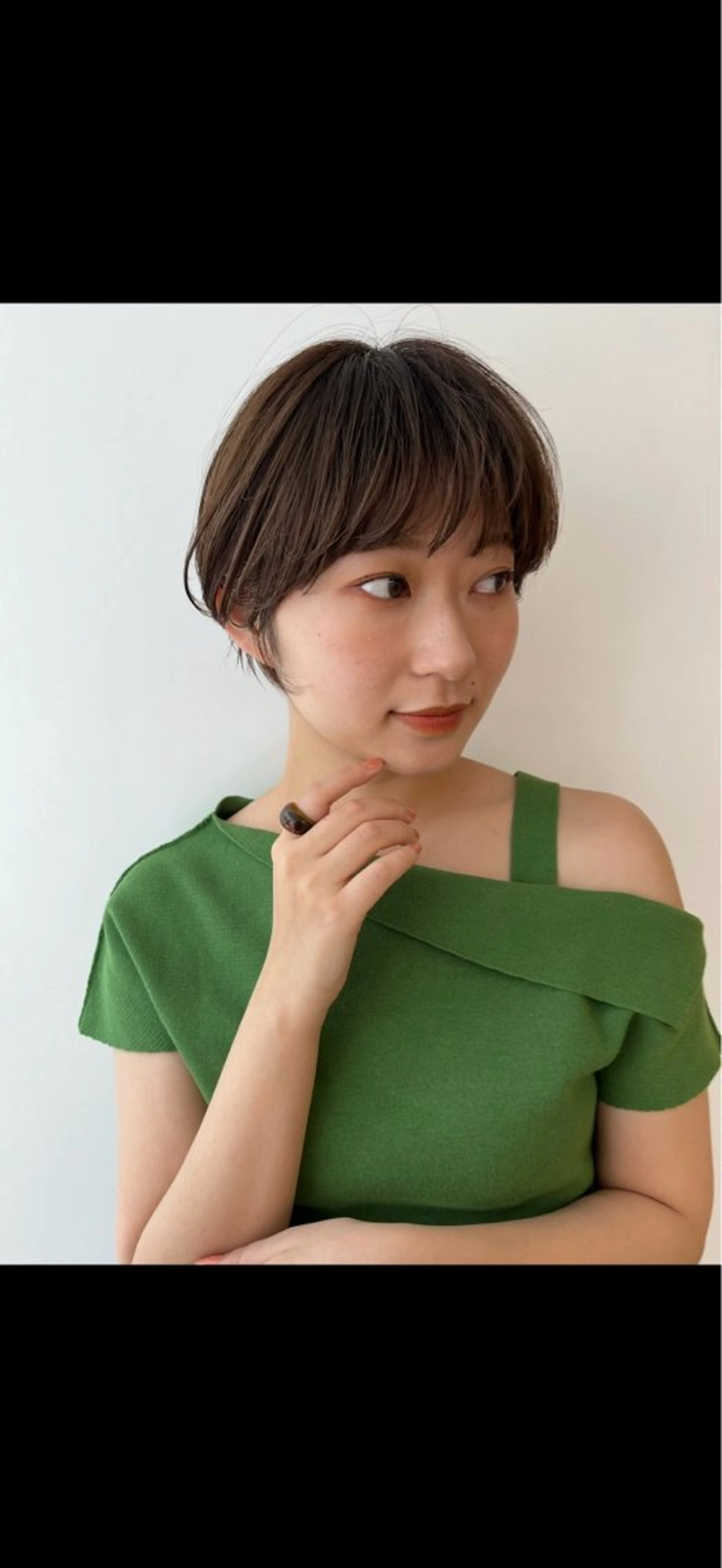 ショート カラー 丸みショート ブラウンカラー ナチュラルブラウン ショートヘア ✨艶髪✨ 奈須晴香のヘアスタイル