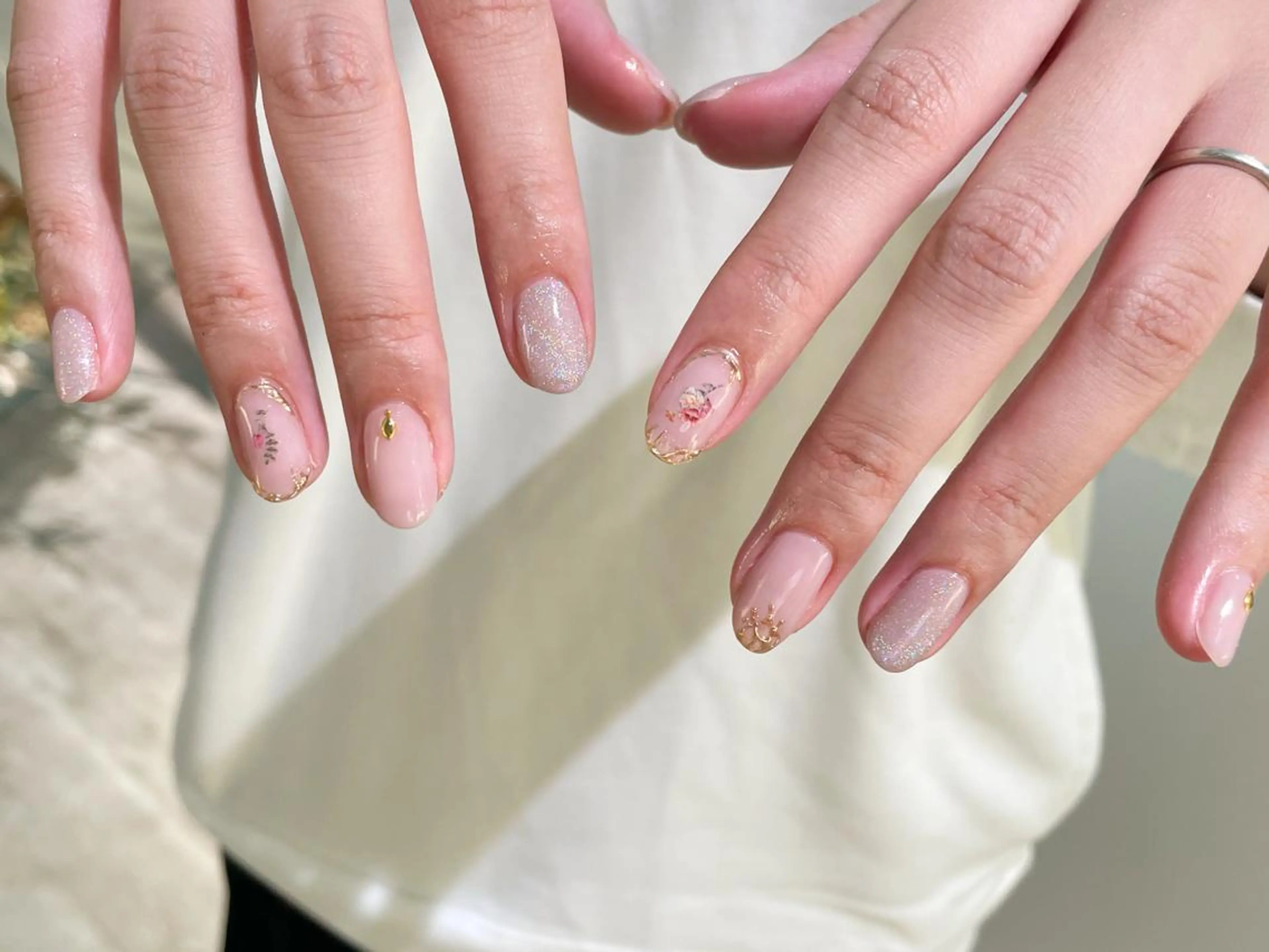 ネイル マグネットネイル ミラーネイル ニュアンスネイル ハンドネイル Aing nail所属・Aing nail 澤瀬のネイルデザイン