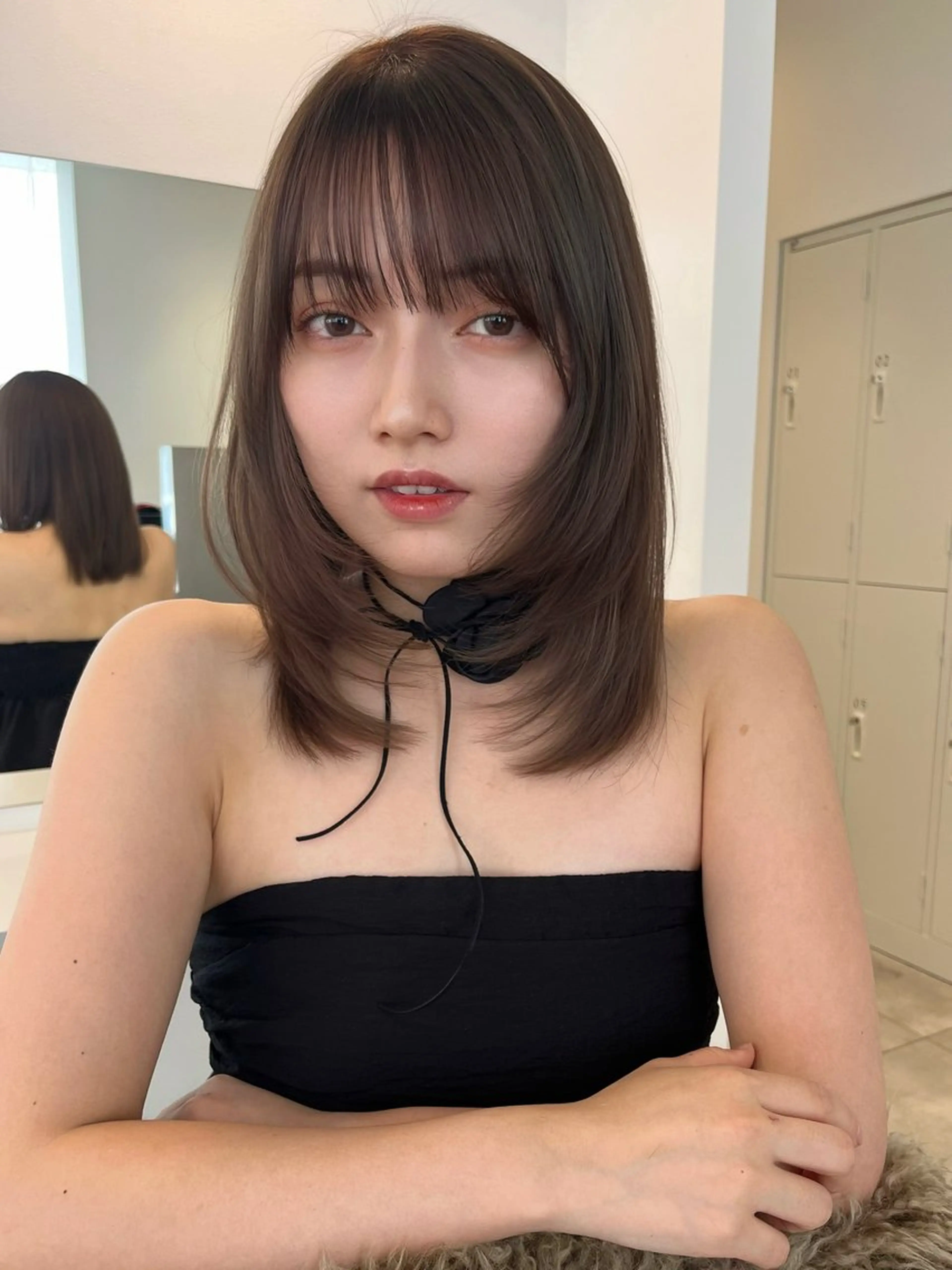 ミディアム カラー レイヤーカット ヘアカラー トリートメント SOYON 🤍CHIZU🤍.のヘアスタイル