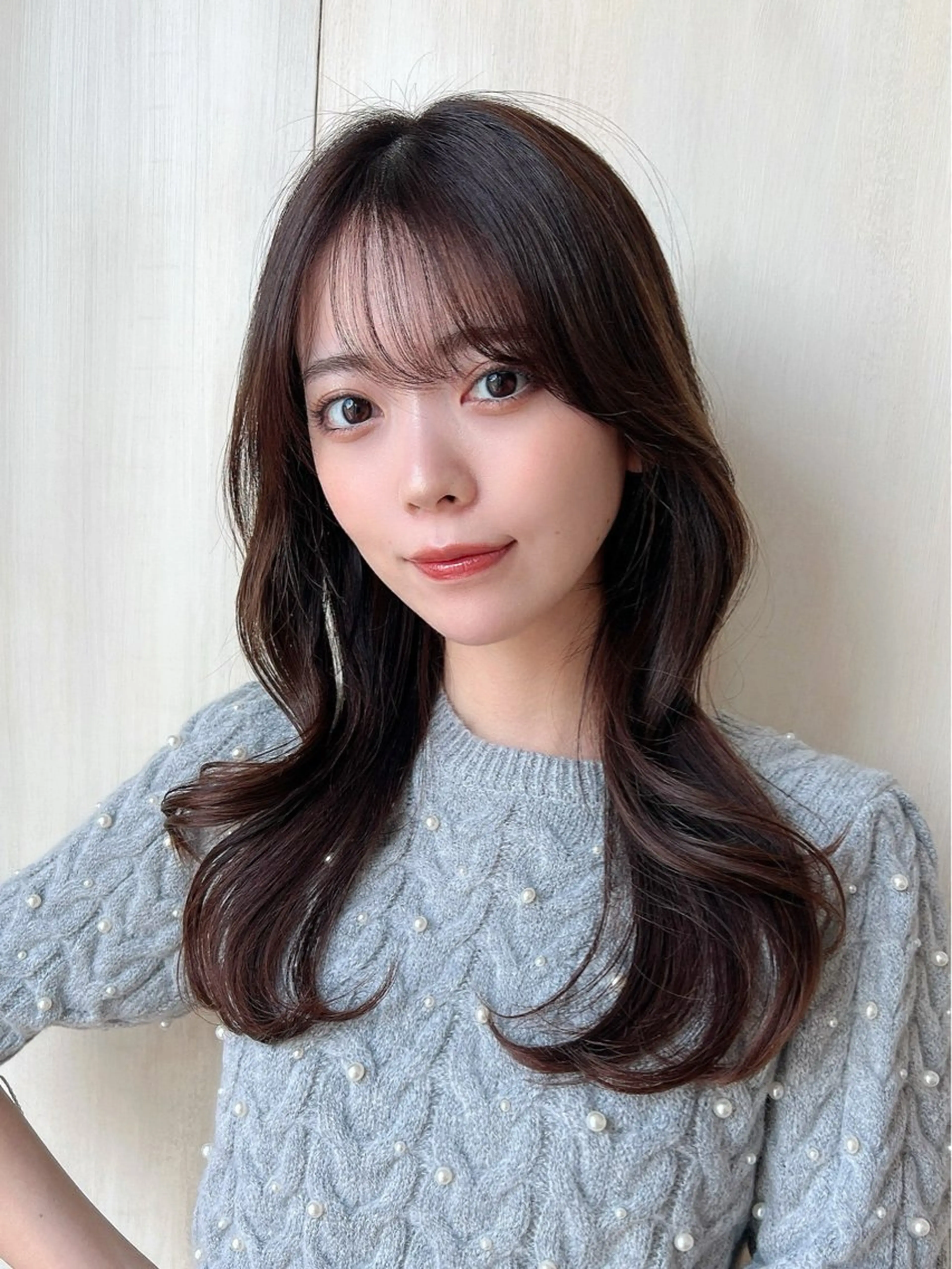 セミロング くびれヘア 顔周りカット レイヤーカット カット ヘアカラー トリートメント 🧡くびれヘア/前髪 顔周り🧡久原結衣のヘアスタイル