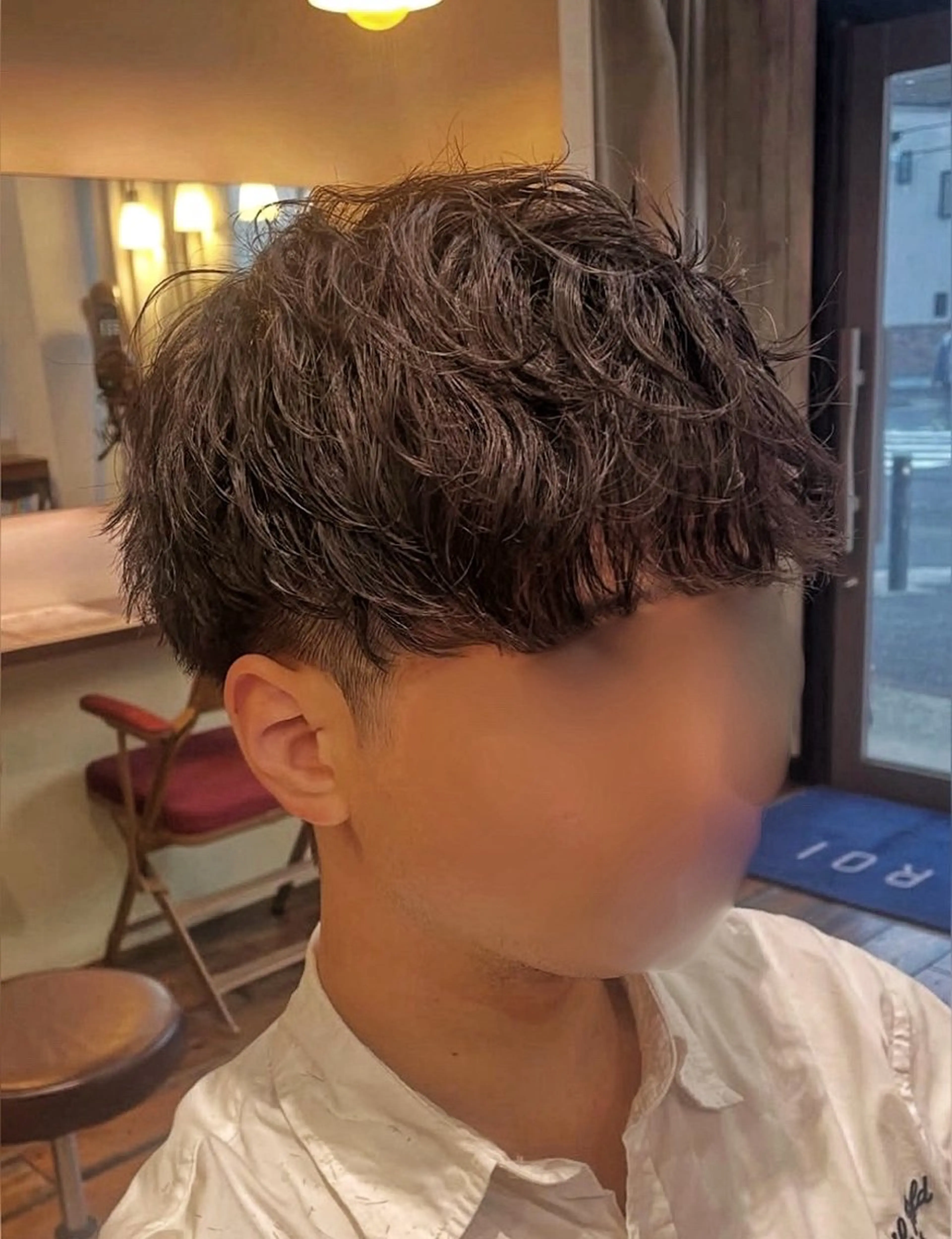 ショート パーマ メンズ スペインカール カット パーマ モ リのヘアスタイル