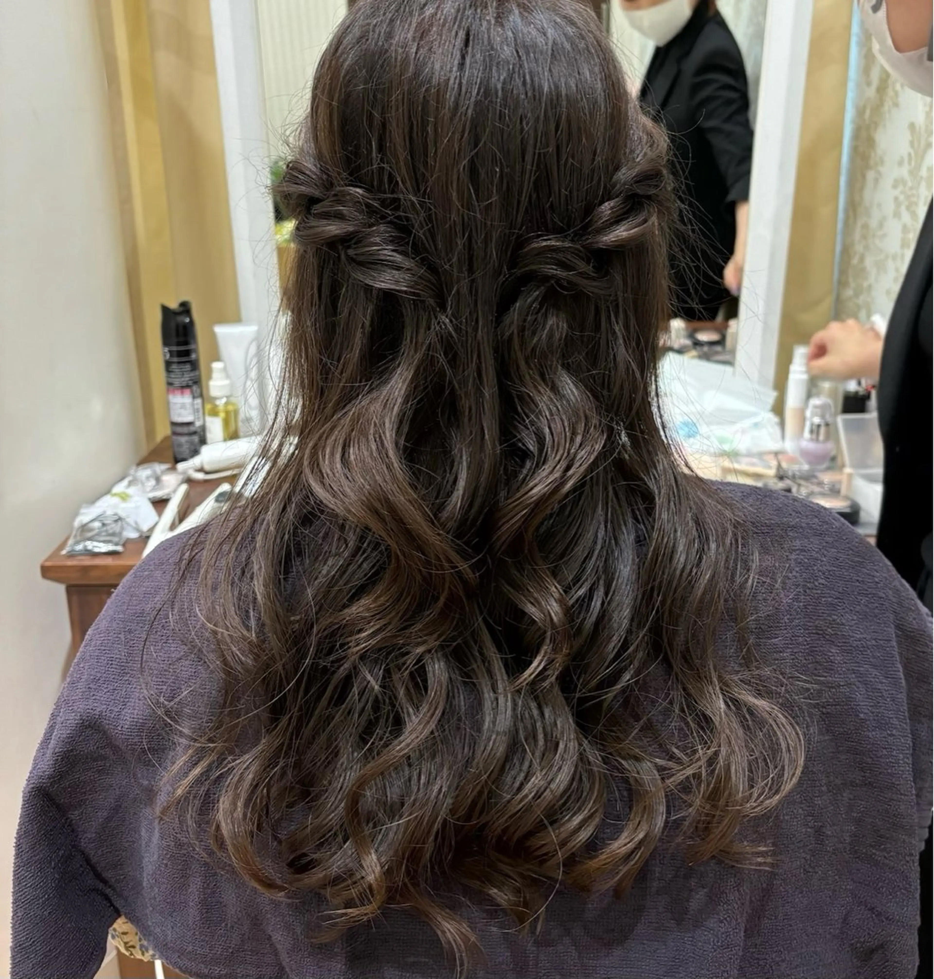 ヘアアレンジ ヘアセット 透明感カラー🩵 Arisaのヘアスタイル