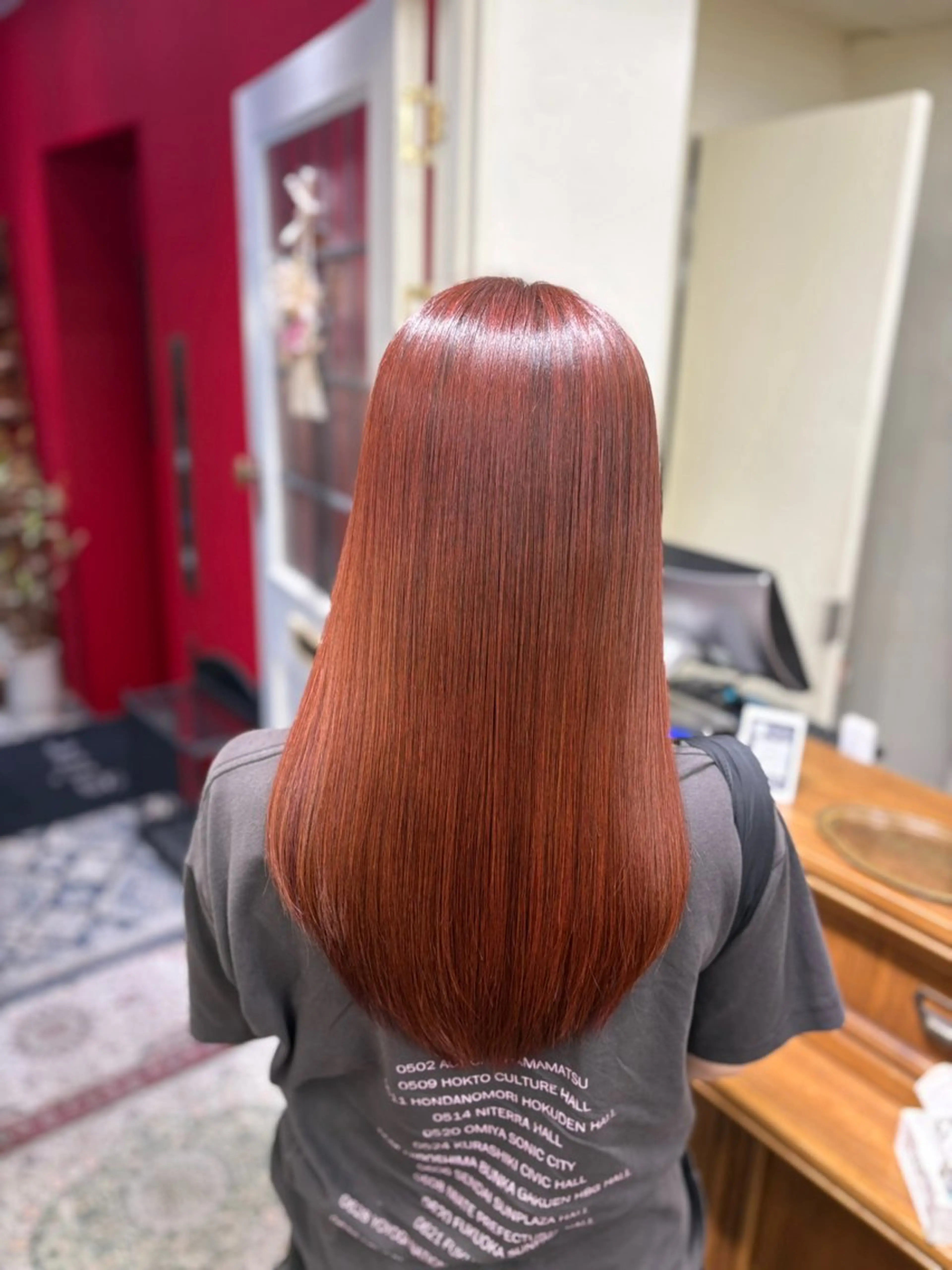 ロング カラー カット ヘアカラー トリートメント 🎀ときの/髪質改善 透けッ暖色カラー🪞のヘアスタイル