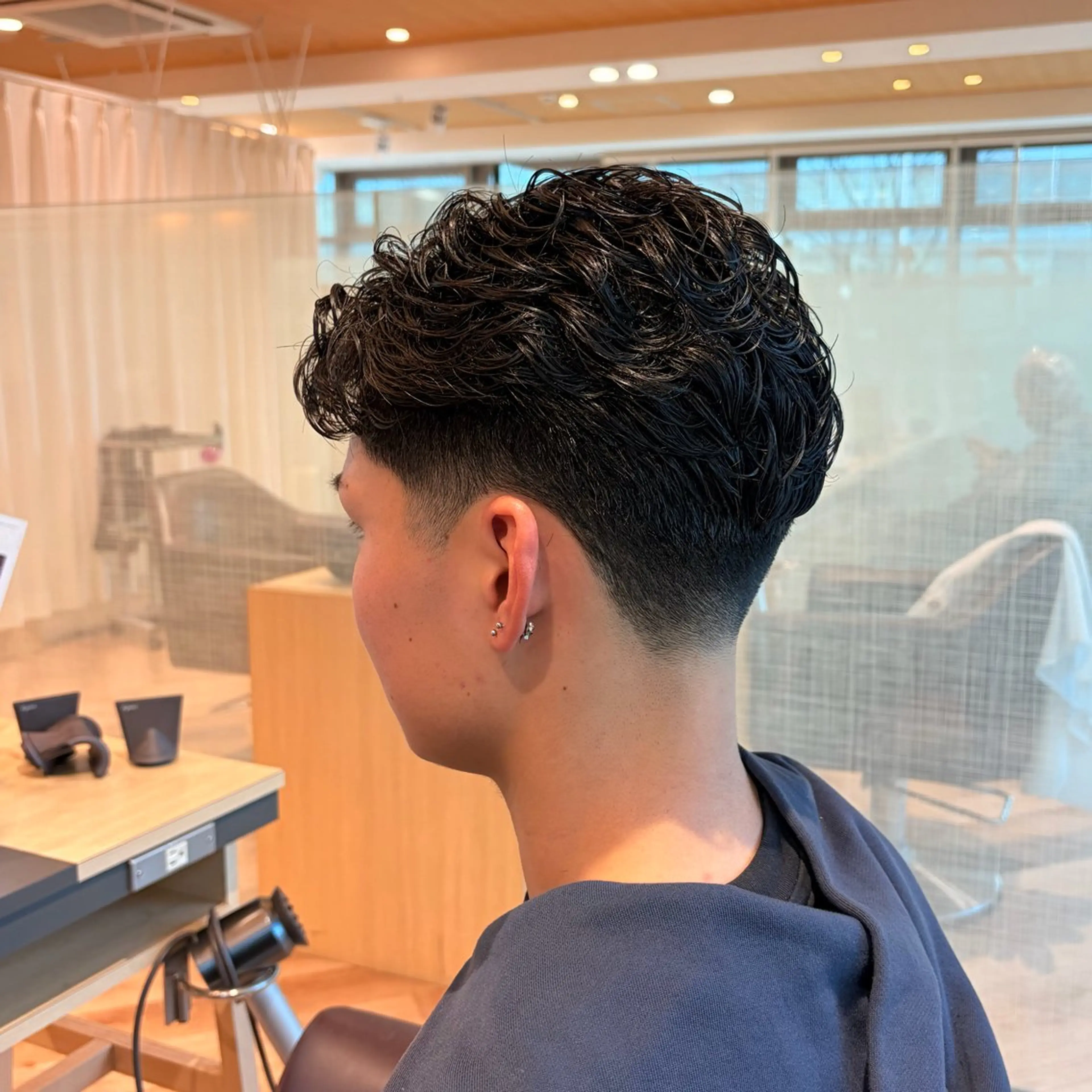 パーマ メンズ フェードカット カット パーマ Yamada Ami🪐のヘアスタイル