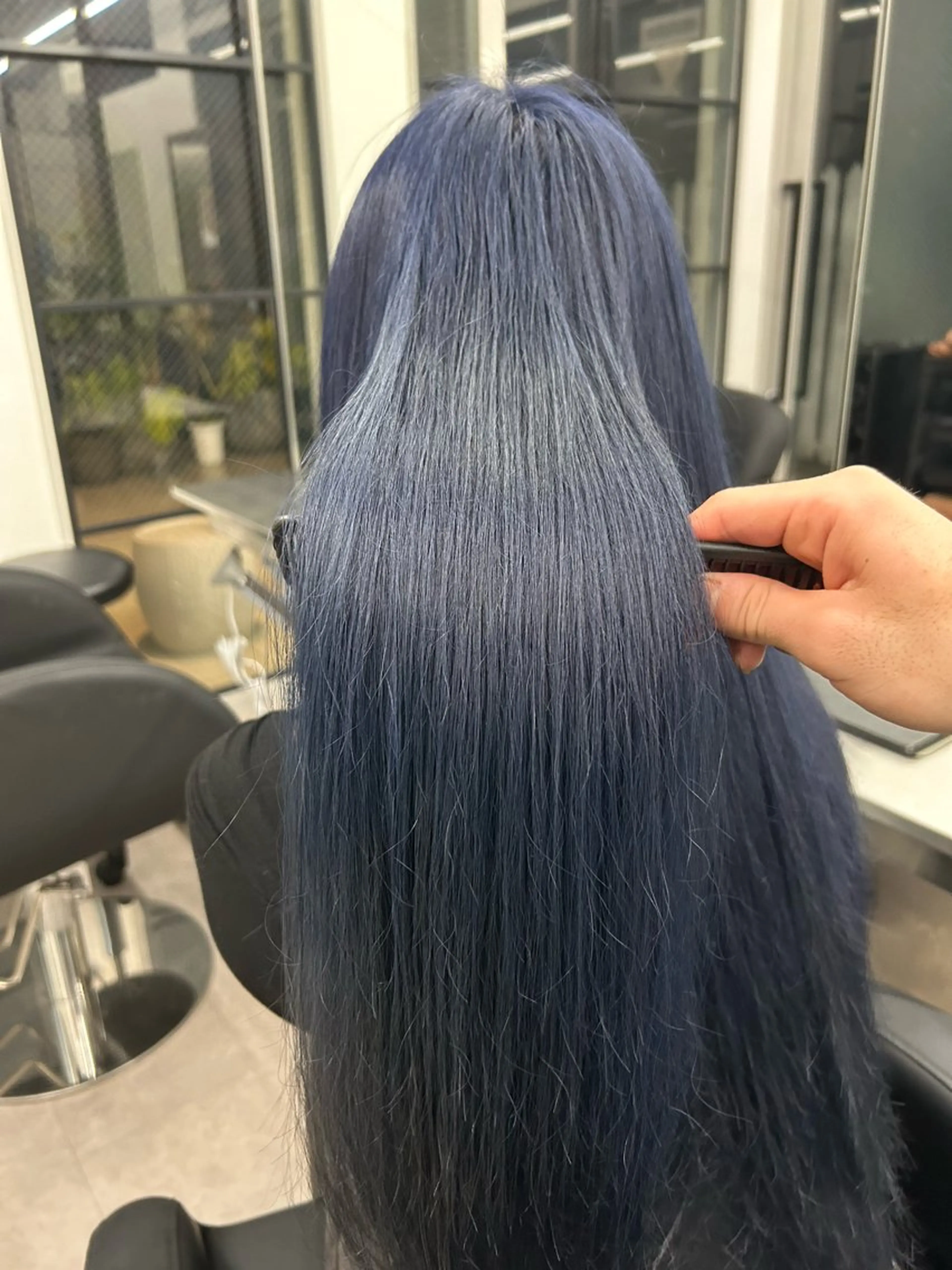 ブリーチ毛でもサラサラに　【髪質改善カラー➕カット✂️】"傷ませないカラー”カラーするだけで艶々に‼️の写真