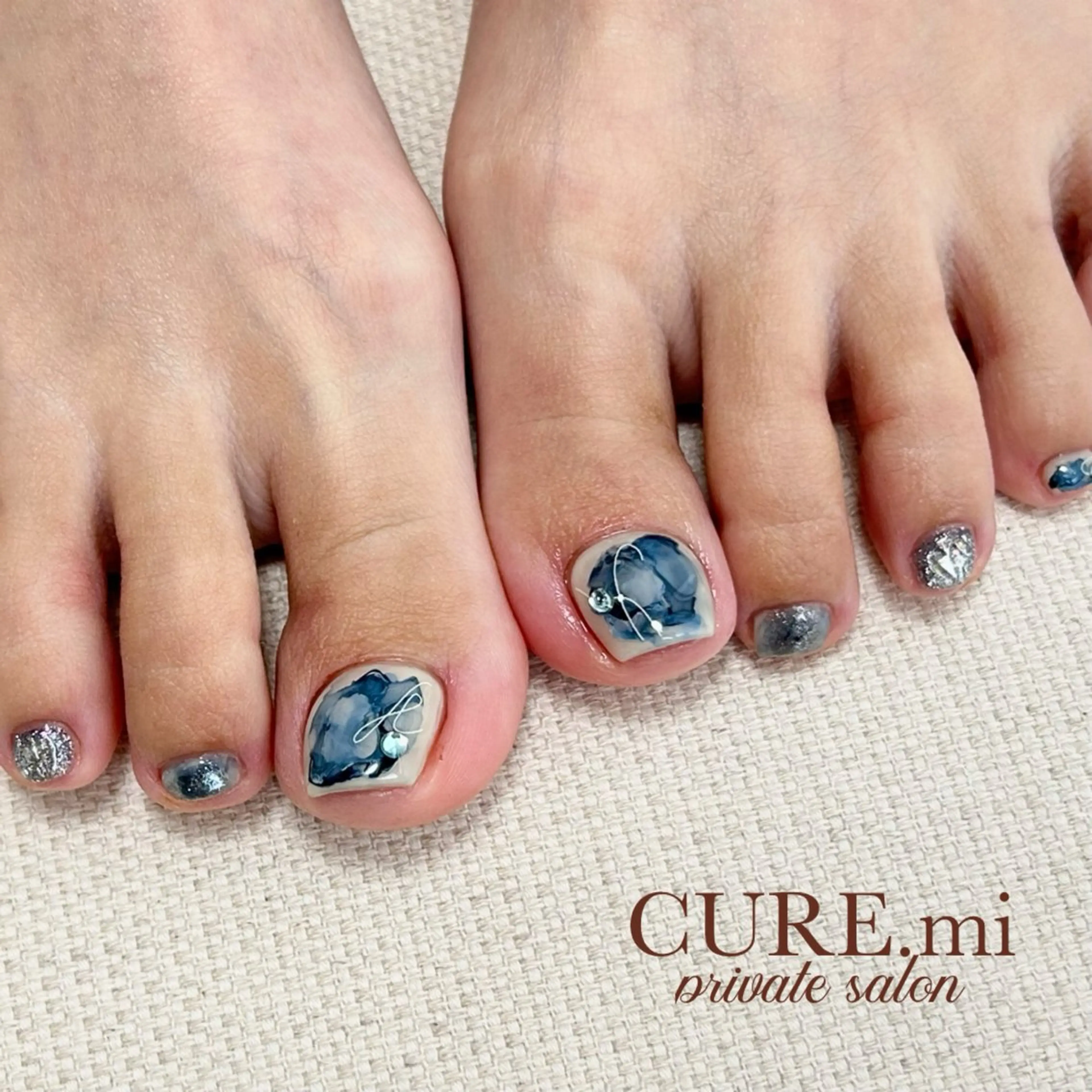 ネイル ブルー フットネイル ニュアンスネイル 春ネイル 夏ネイル フットネイル 伊藤 美香のその他イメージ