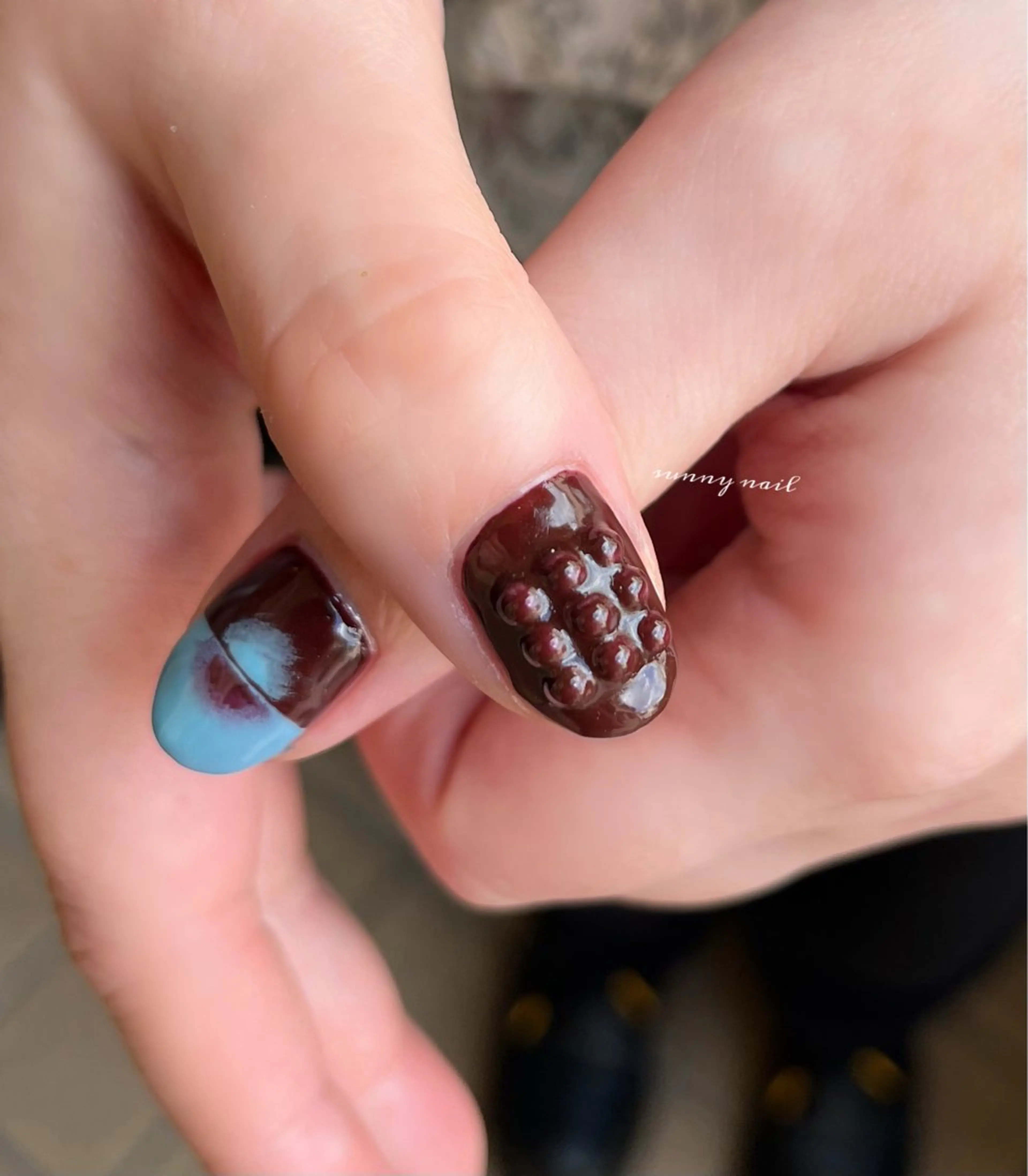 ネイル カジュアル ジェルネイル ミラーネイル パラジェル sunny nailのネイルデザイン