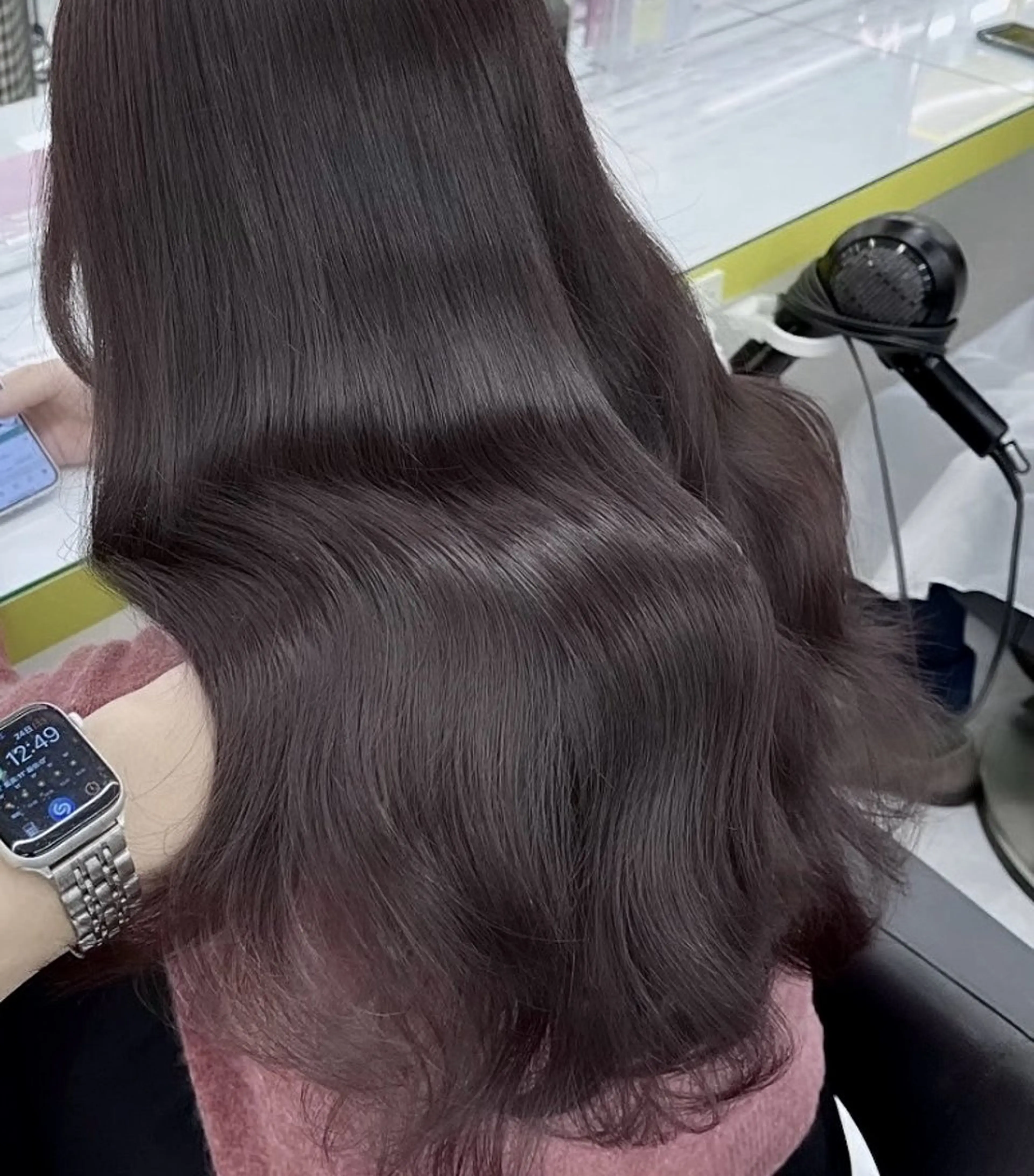 セミロング カラー ブラウンカラー ラベンダーカラー ピンクカラー ピンクブラウン ヘアカラー トリートメント ヘッドスパ ヘアセット 💎韓国/ レイヤー カット/ 暖色🫧のヘアスタイル