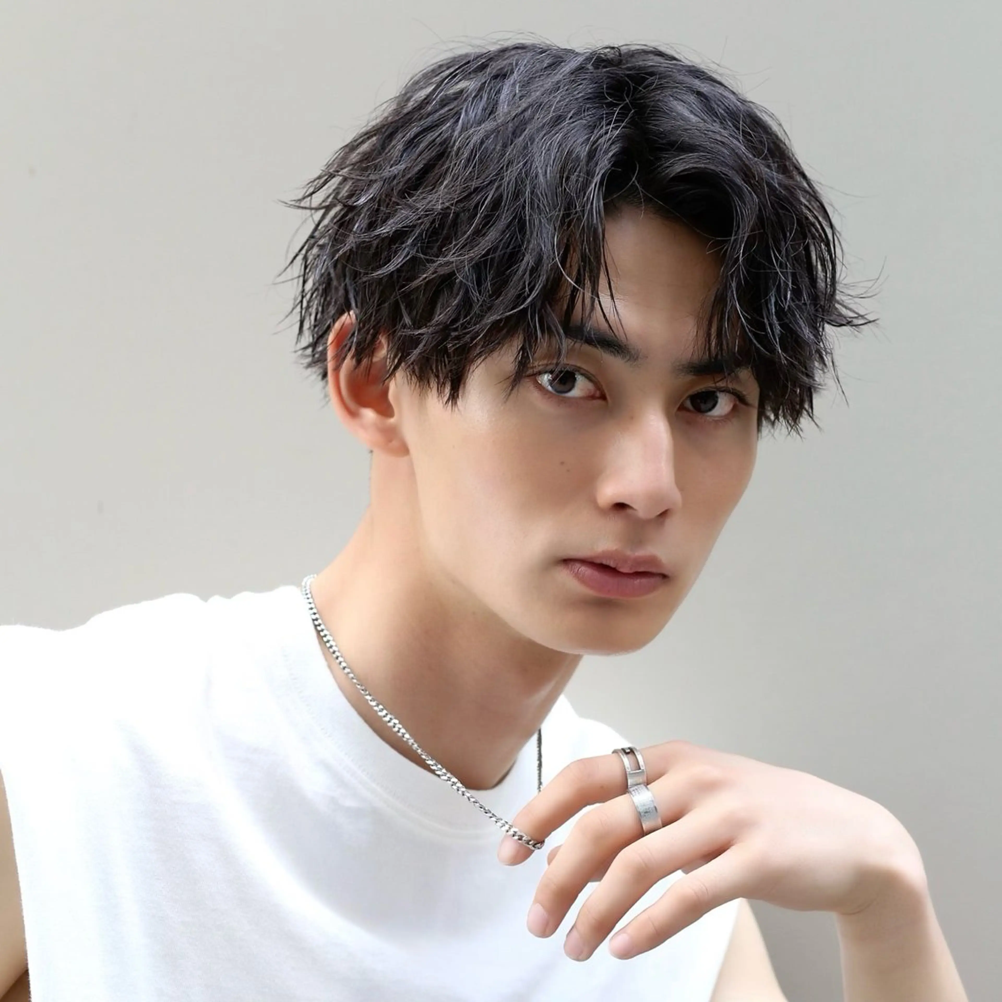 パーマ メンズ 河野 凌空のヘアスタイル