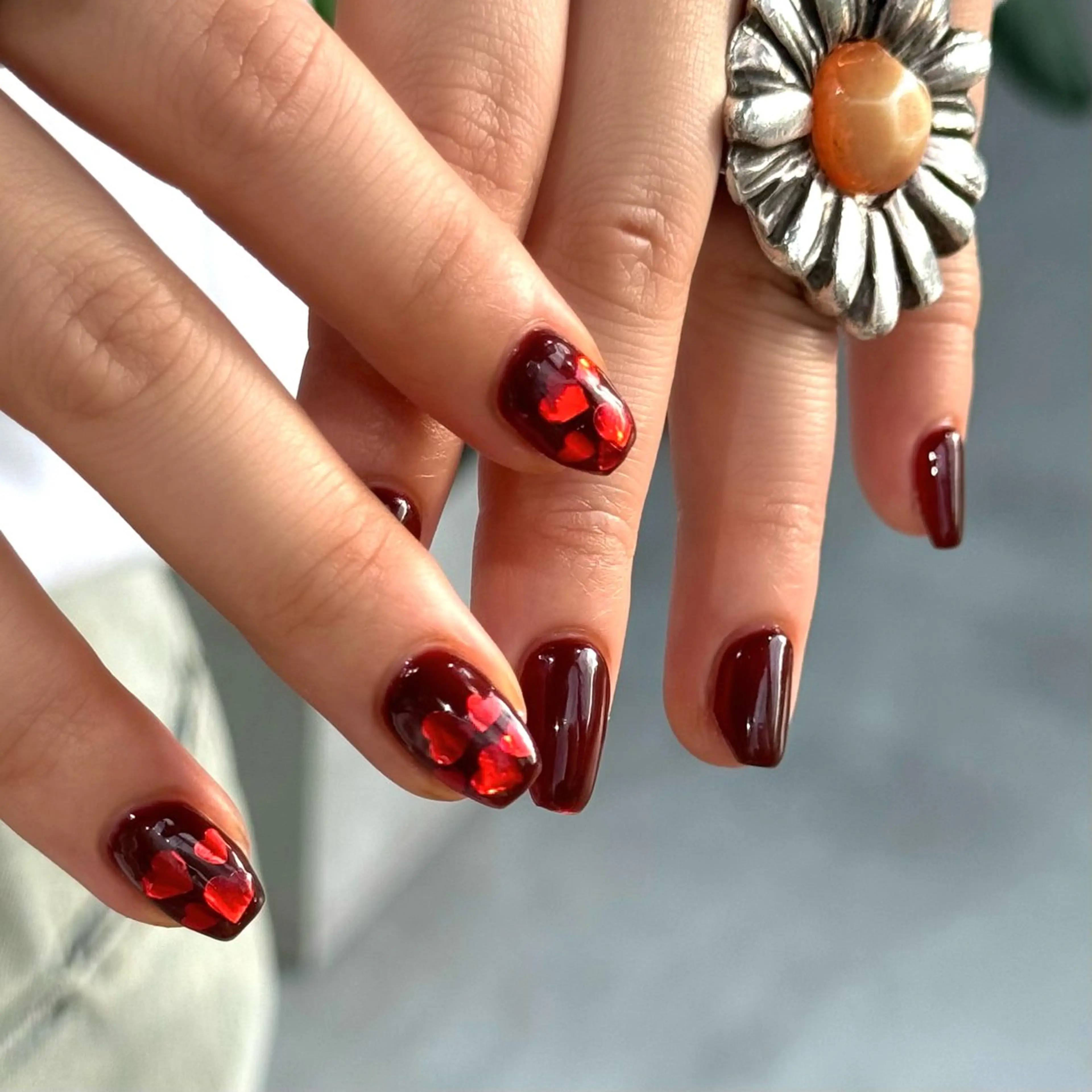 ネイル ハート ハンドネイル HARUKA ネイリスト福岡/薬院のネイルデザイン