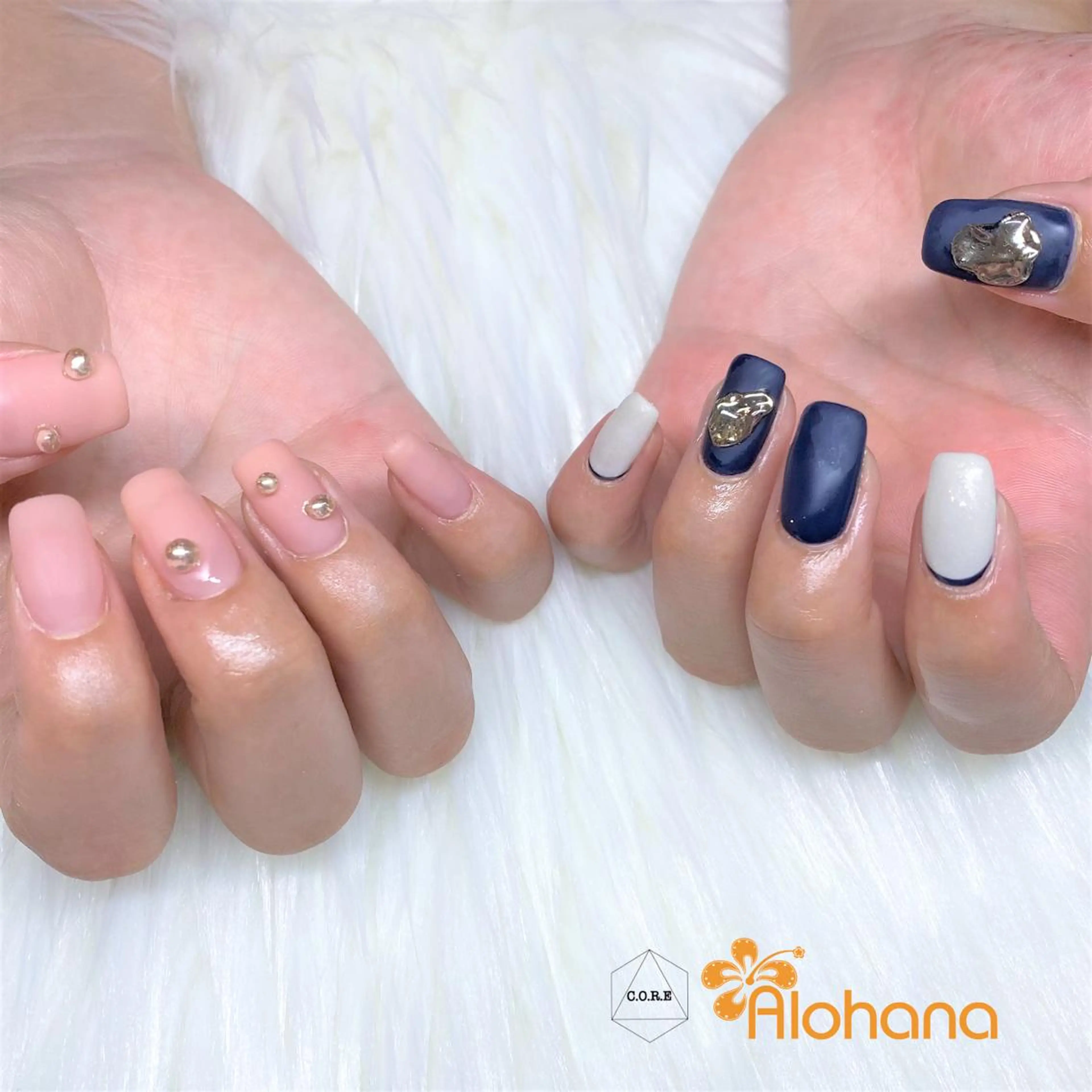 ネイル ゴールド ハンドネイル Alohana Minaのネイルデザイン