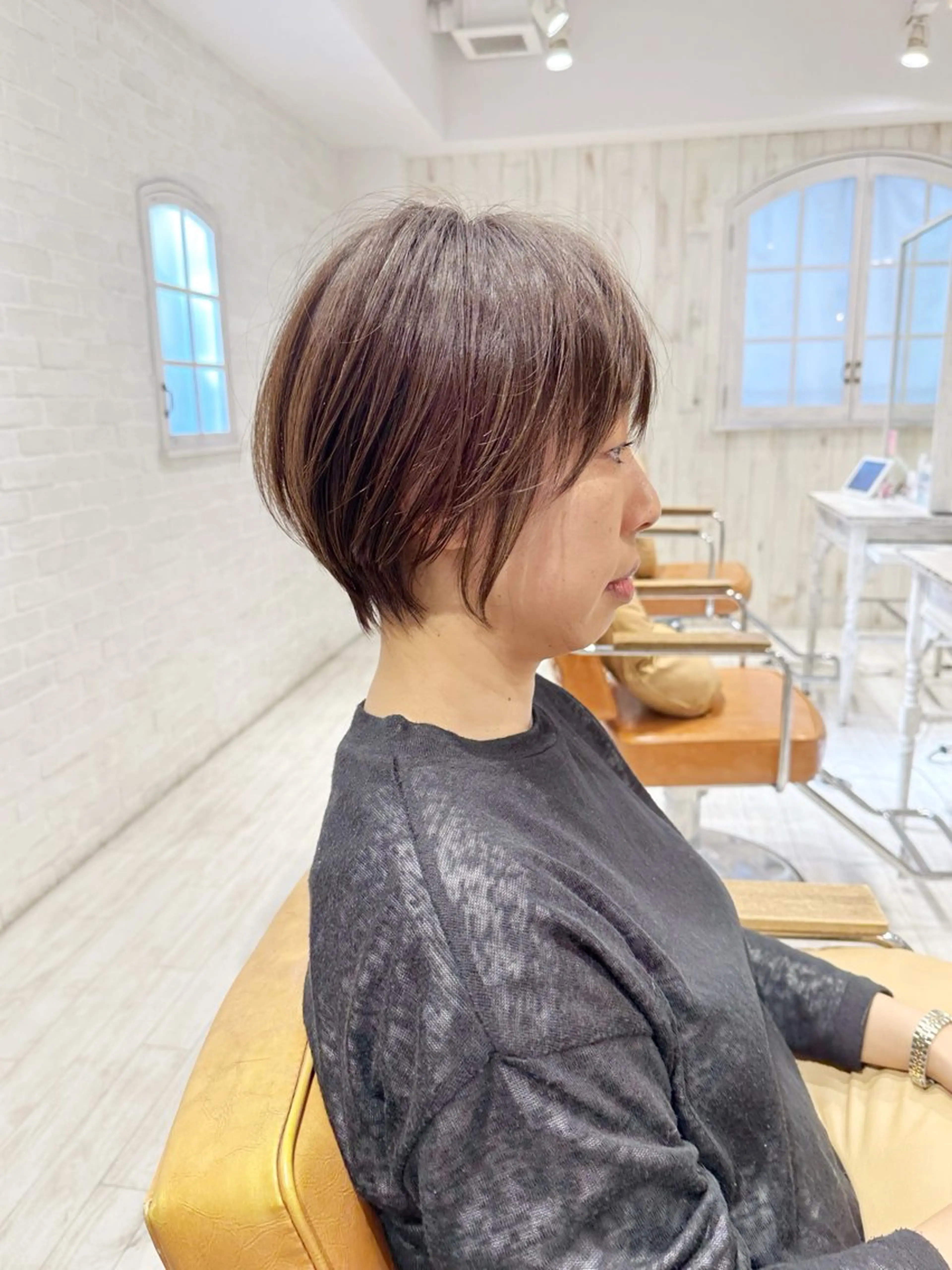 ショート カット トリートメント 縮毛矯正/ショート/ レイヤー/畑中正敏のヘアスタイル