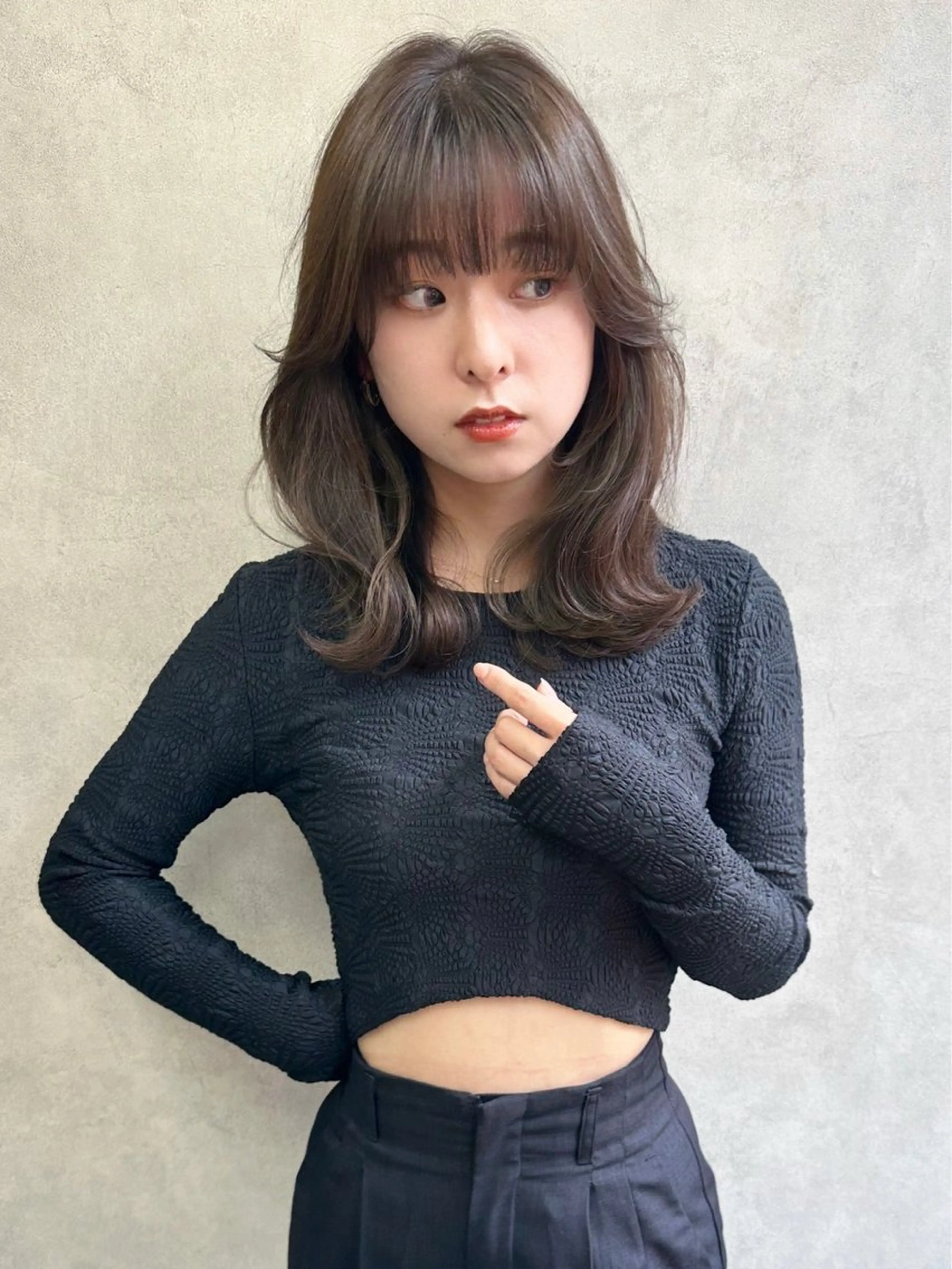 ミディアム ヘアカラー HARUKI MINATO Japan福岡店所属・小北 つつみのヘアスタイル