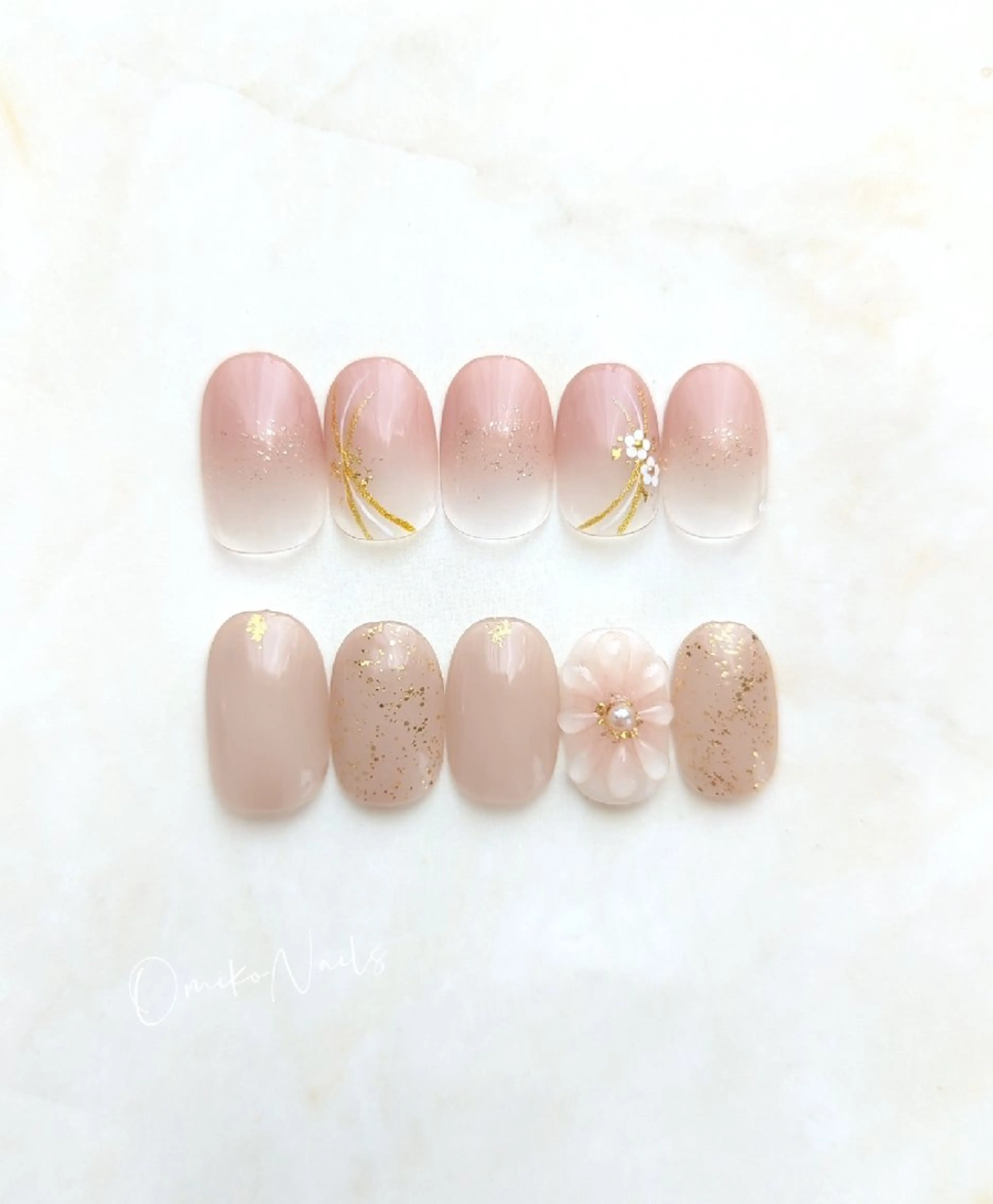 ネイル 成人式 ハンドネイル 所沢の小さな ネイル屋さんのネイルデザイン