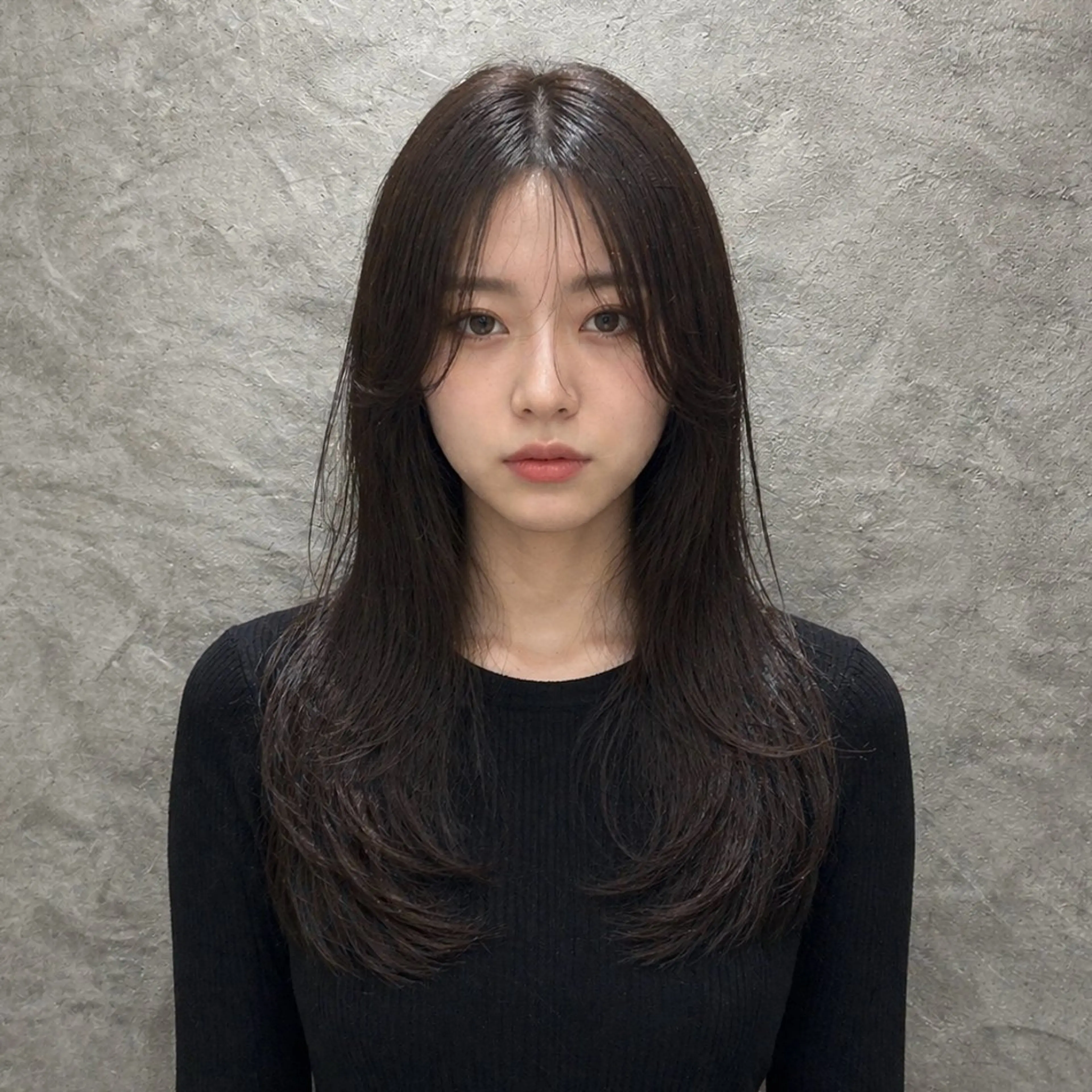 ロング カラー ヘアカラー トリートメント 小島 咲音/艶カラー /レイヤー/縮毛矯正のヘアスタイル