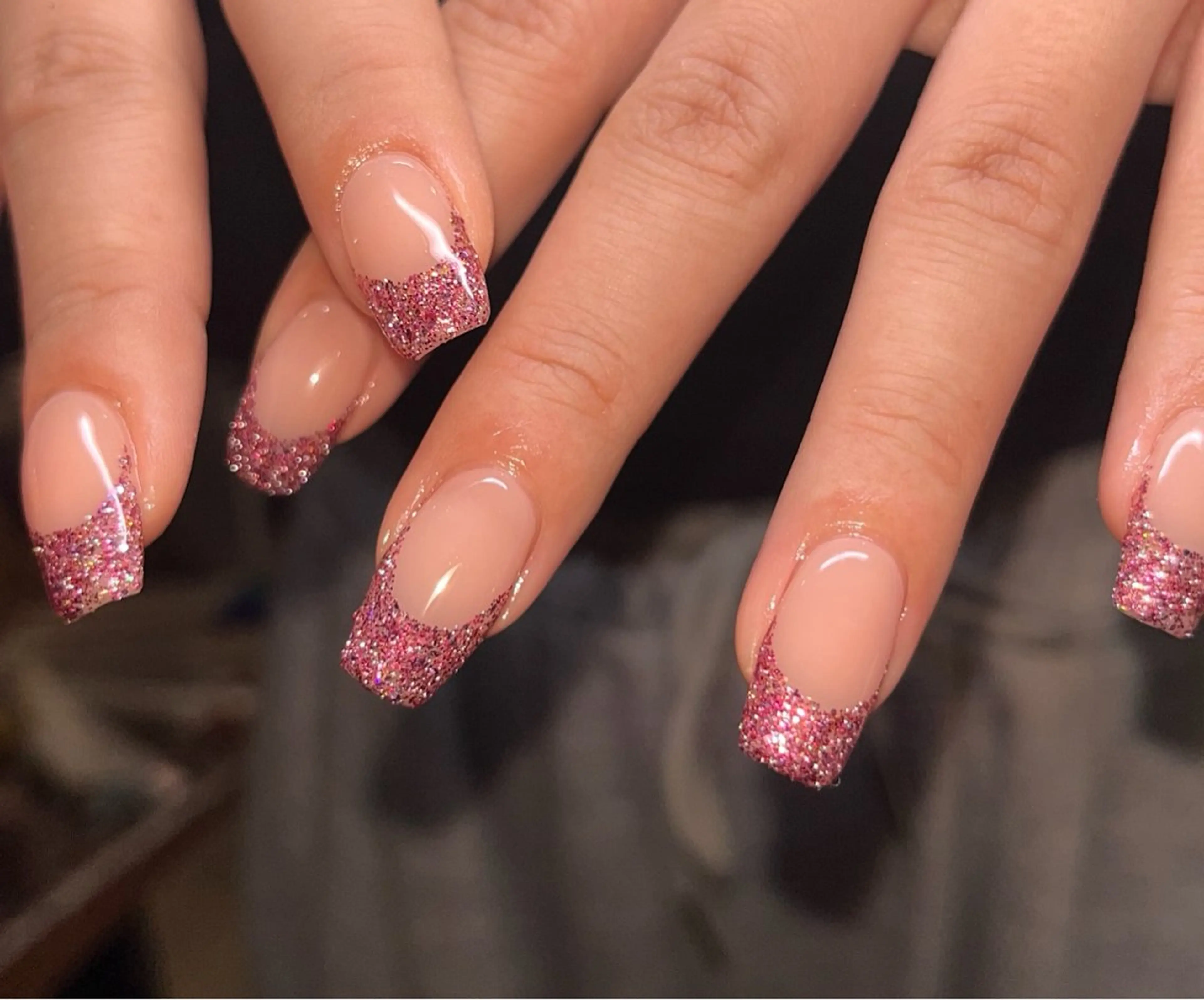 オフ無しフレンチネイル※ベースはクリア、ベースカラー追加の場合＋¥1,100の写真